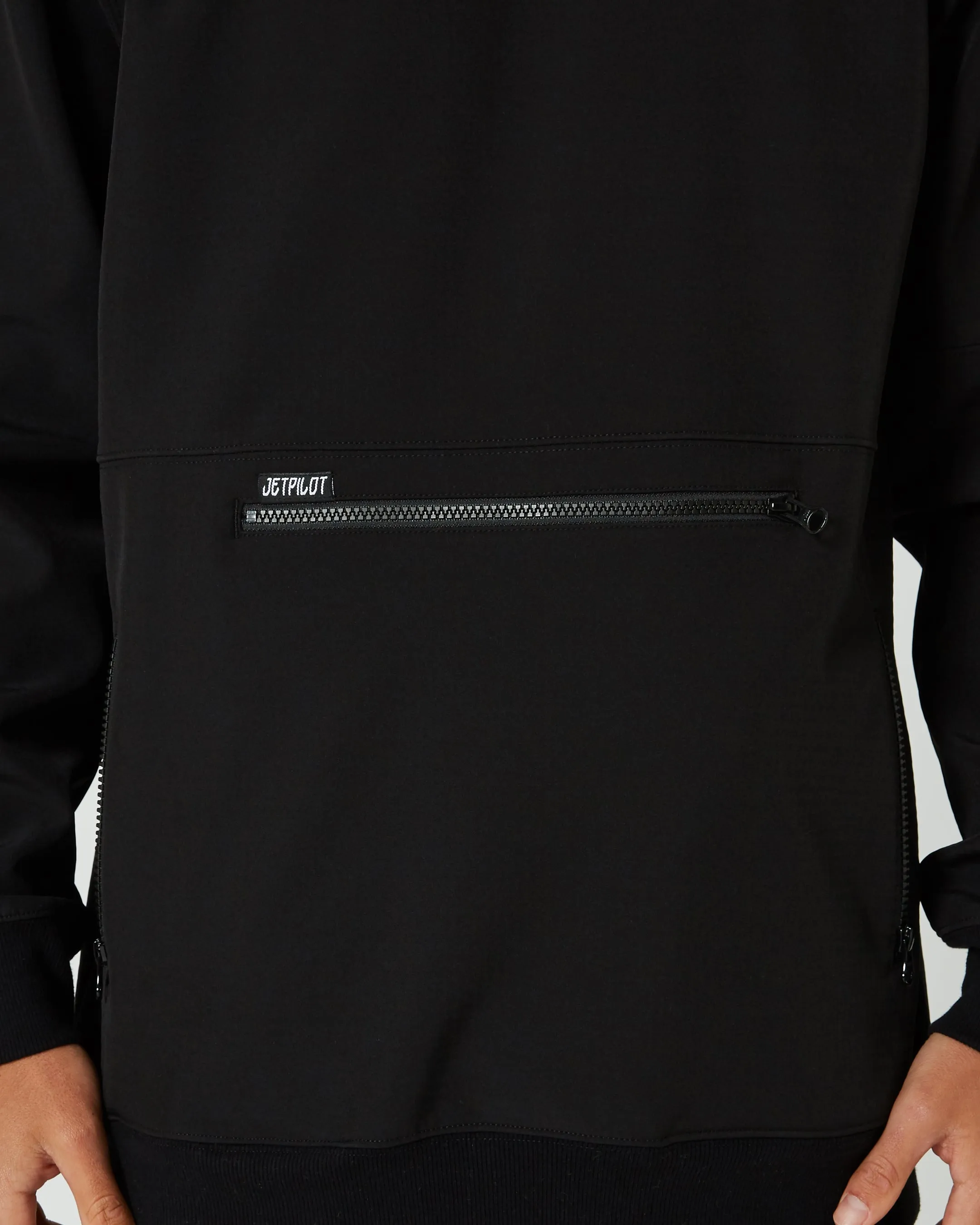 Jetpilot Utility 2 Mens Pullover Hoodie - Black