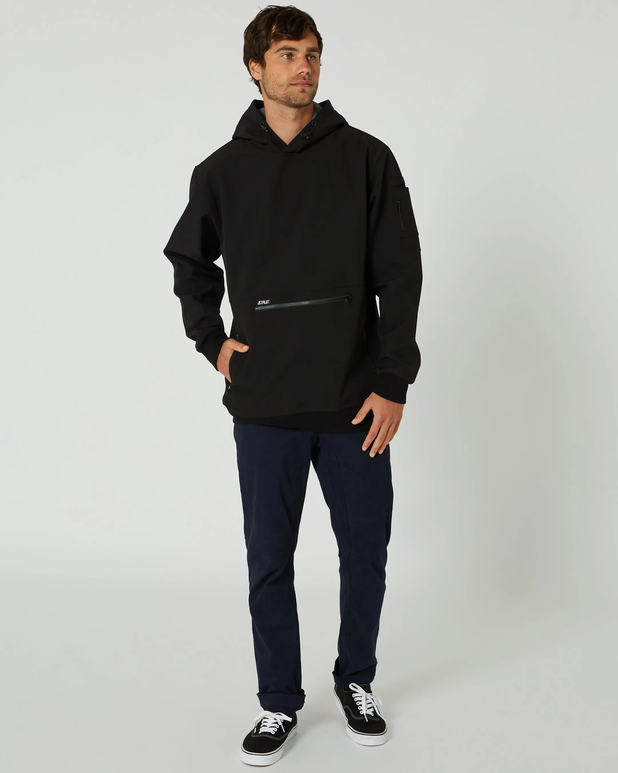 Jetpilot Utility 2 Mens Pullover Hoodie - Black