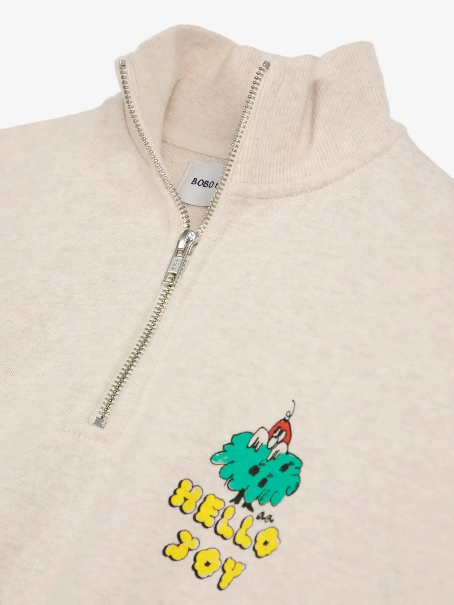 Logo zipper relaxed sweatshirt