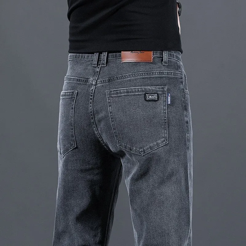Men's Loose Straight Business Pants Winter Thick Style Trousers