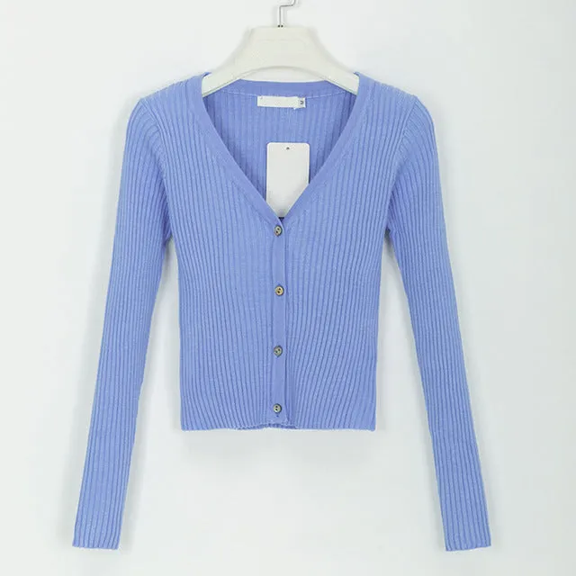 Misswim Sexy buttons knitted sweater cardigan