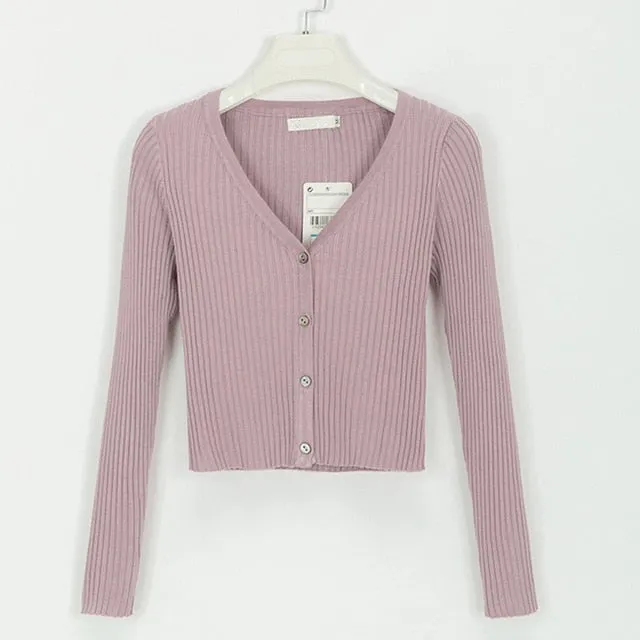 Misswim Sexy buttons knitted sweater cardigan