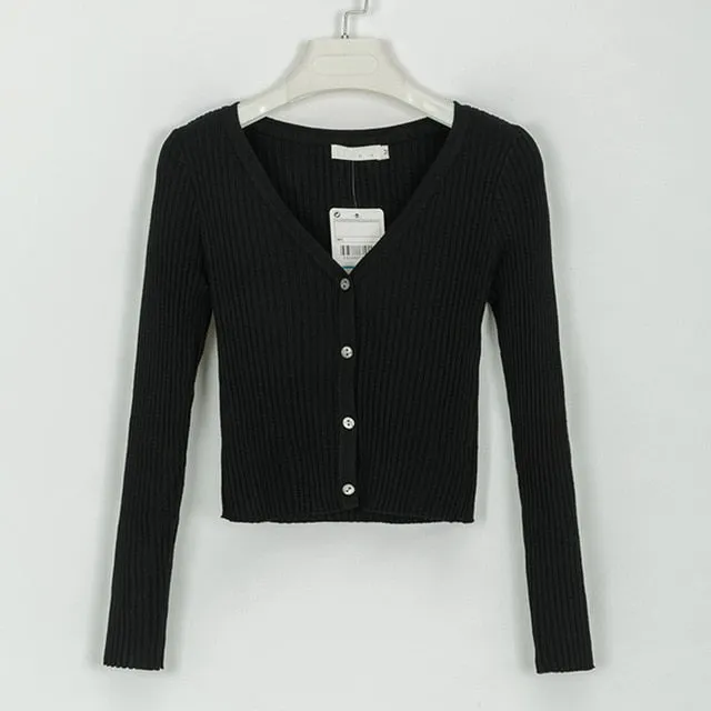 Misswim Sexy buttons knitted sweater cardigan