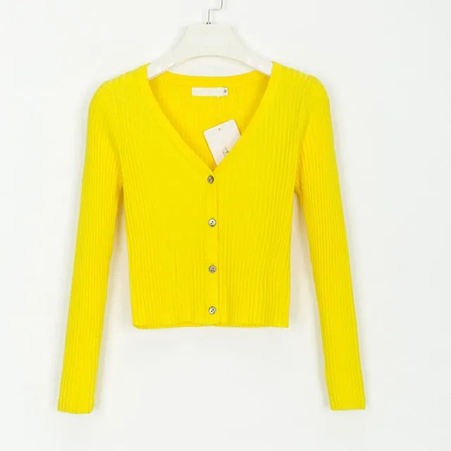 Misswim Sexy buttons knitted sweater cardigan
