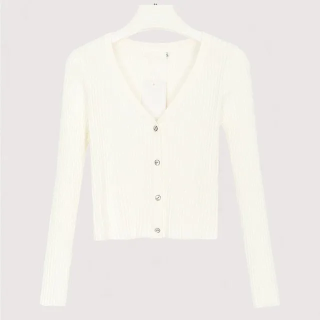 Misswim Sexy buttons knitted sweater cardigan