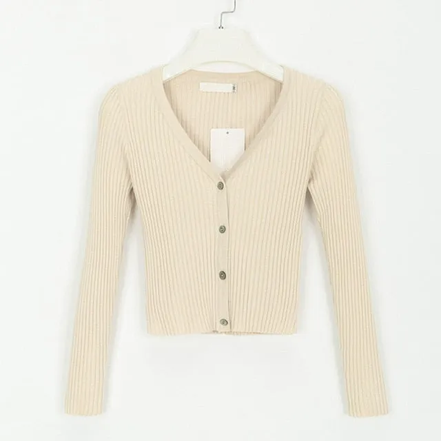 Misswim Sexy buttons knitted sweater cardigan