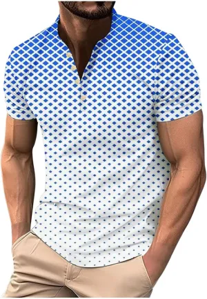 Muscularfit T-Shirts for Men Graphic Funny Short Sleeve Quarter Zipper Polo Shirt Summer Causal Stylish Gym Workout Pullover