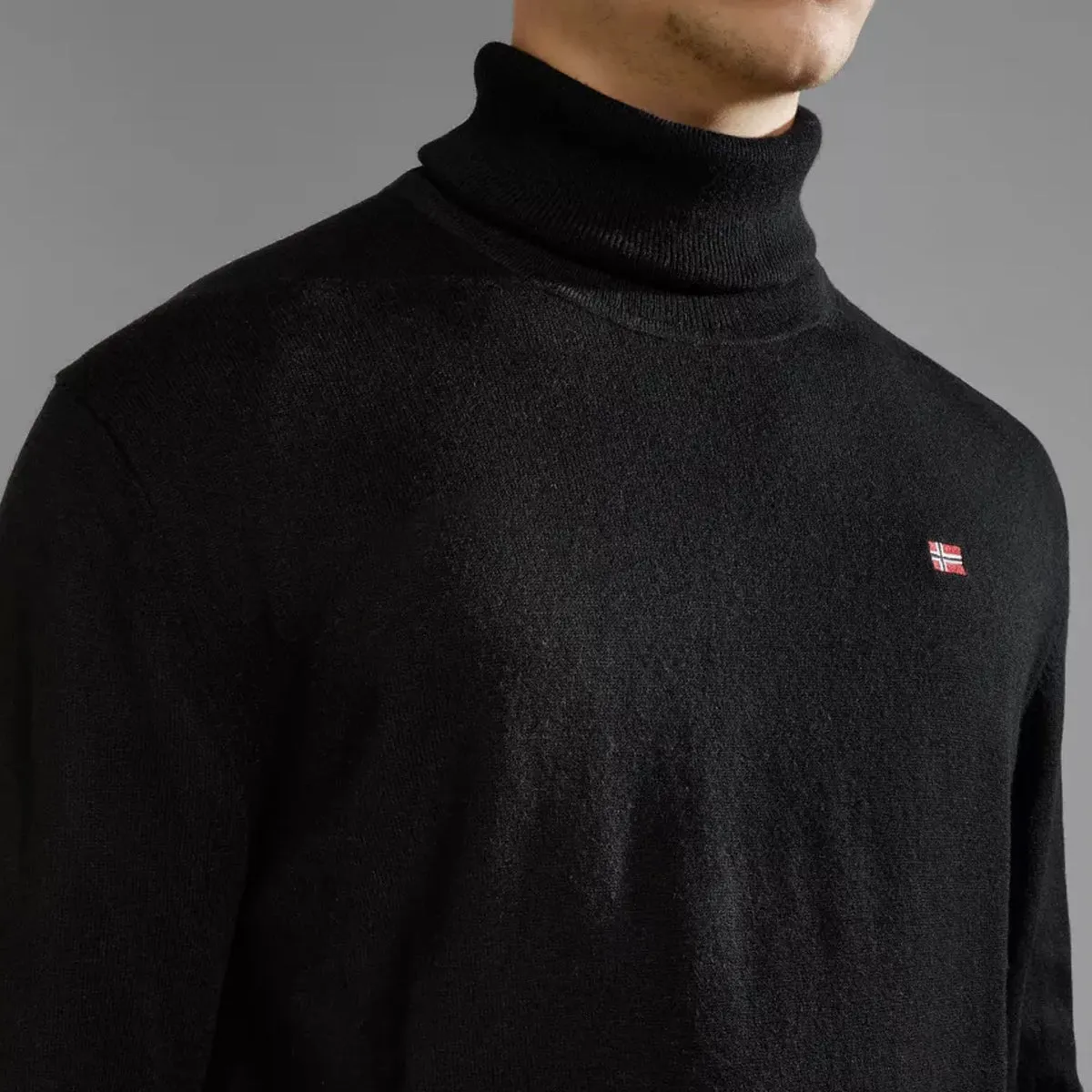 Napapijri - Damavand Black Turtleneck Jumper - NP0A4GJT - BLACK