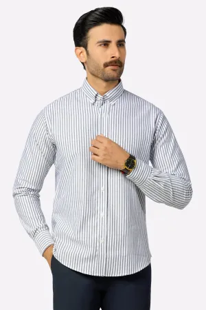 Navy Blue Bengal Stripe Casual Shirt