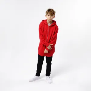 Omnitau Kid's Team Sports Organic Cotton Full Zip Hoodie - Red