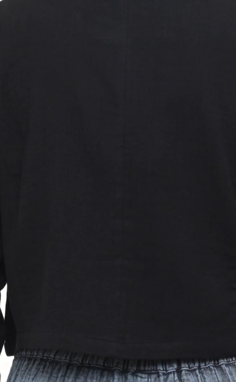 Parker Womens Jacket Cotton Gauze in Black