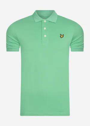 Plain polo shirt - green glaze