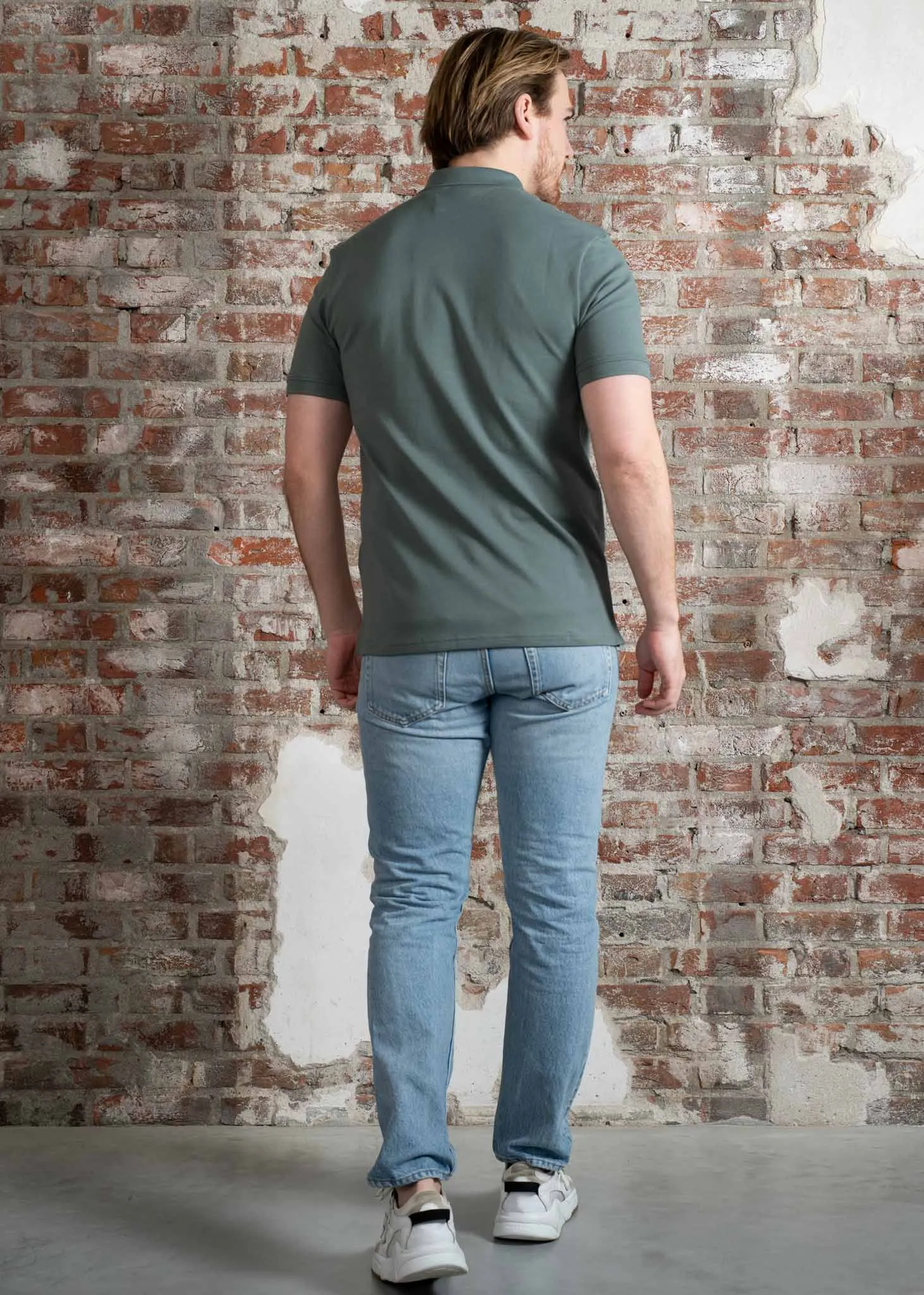 Plain polo shirt - green mercurial