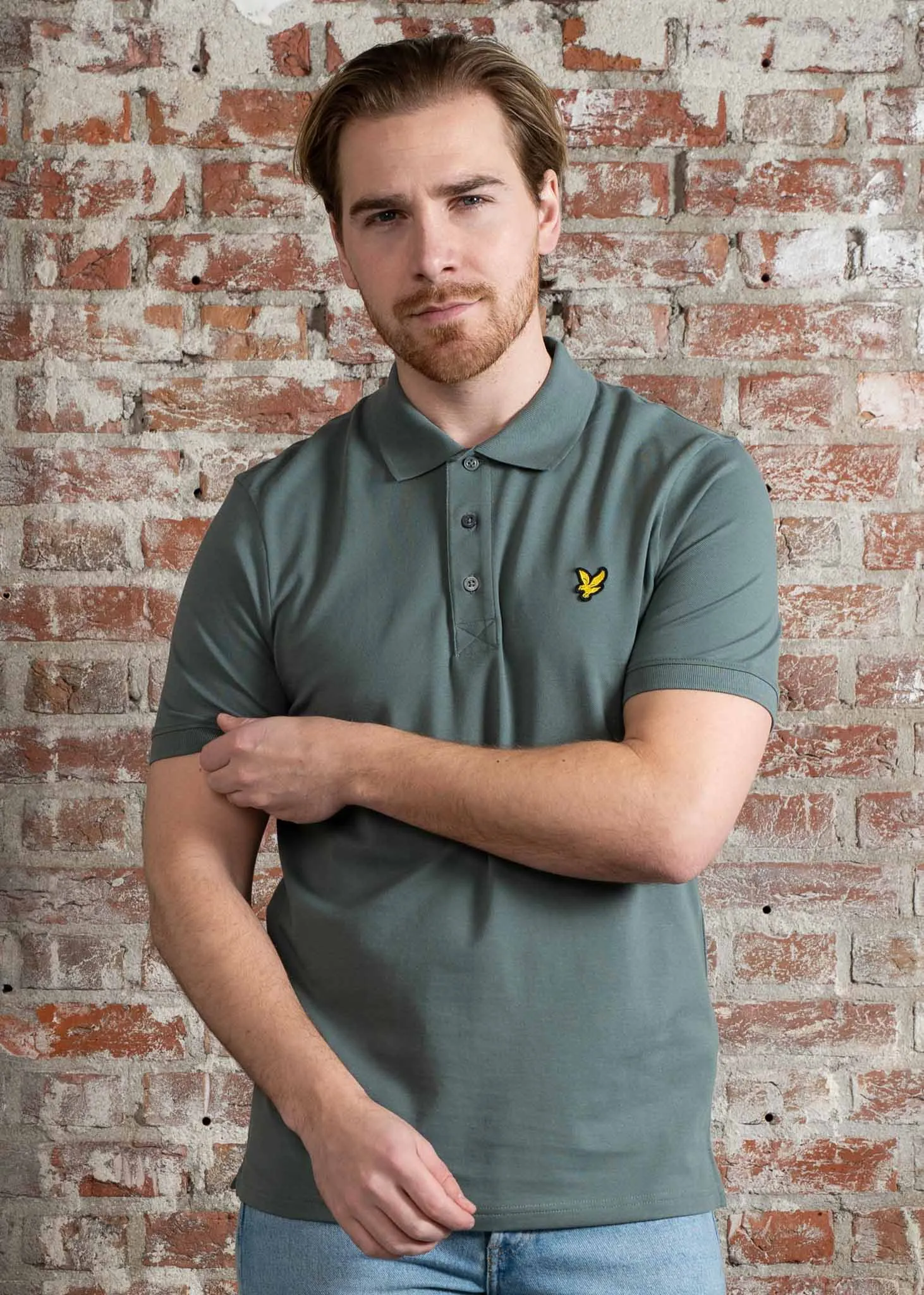 Plain polo shirt - green mercurial