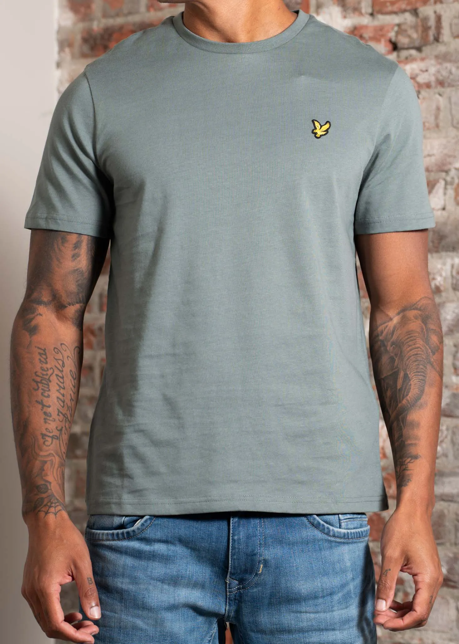 Plain t-shirt - green mercurial