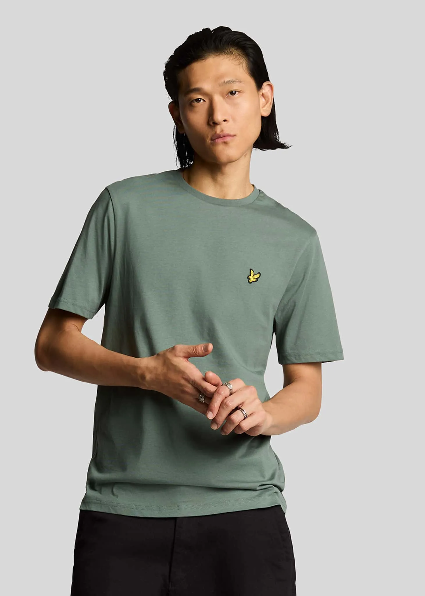 Plain t-shirt - green mercurial