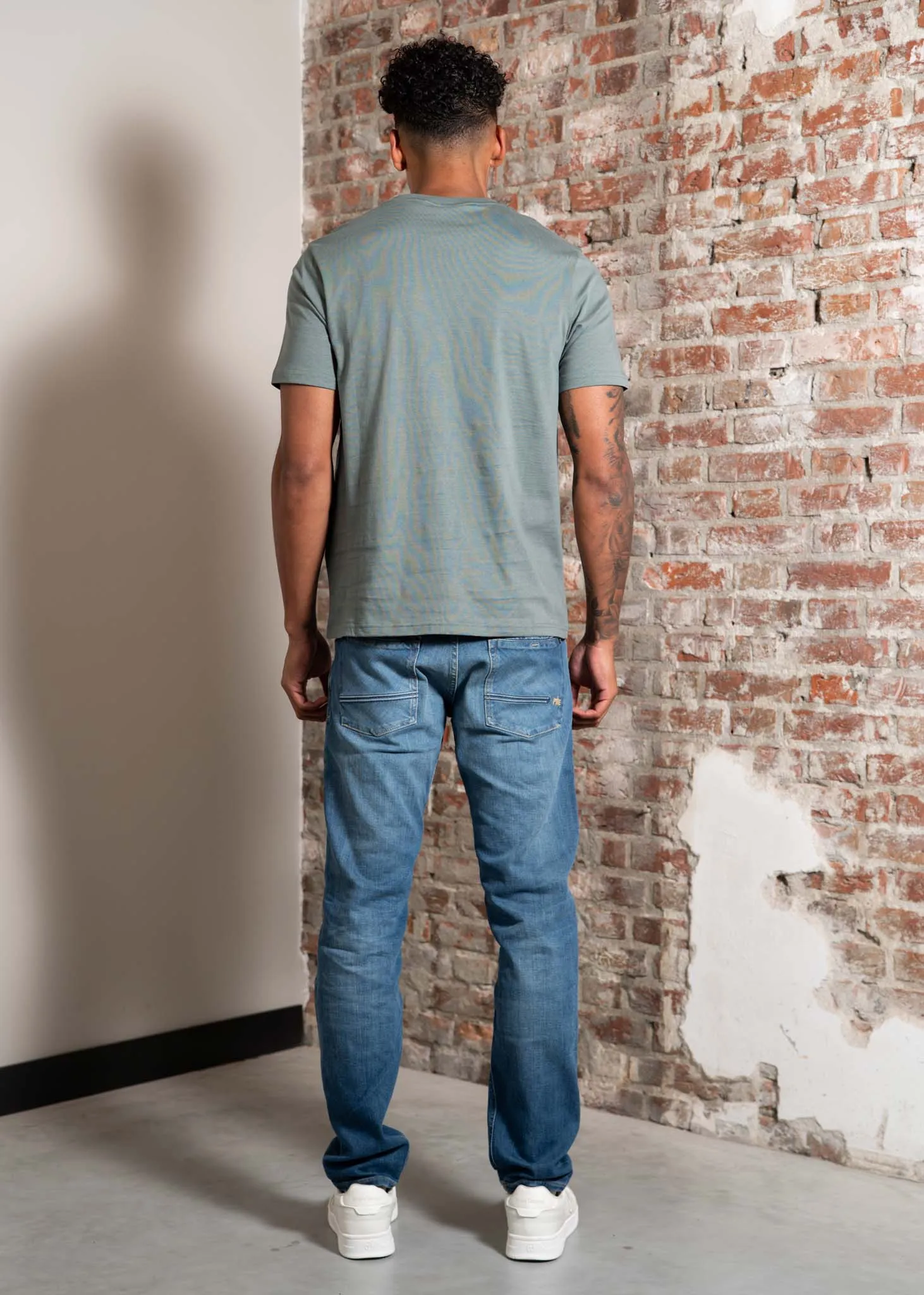 Plain t-shirt - green mercurial