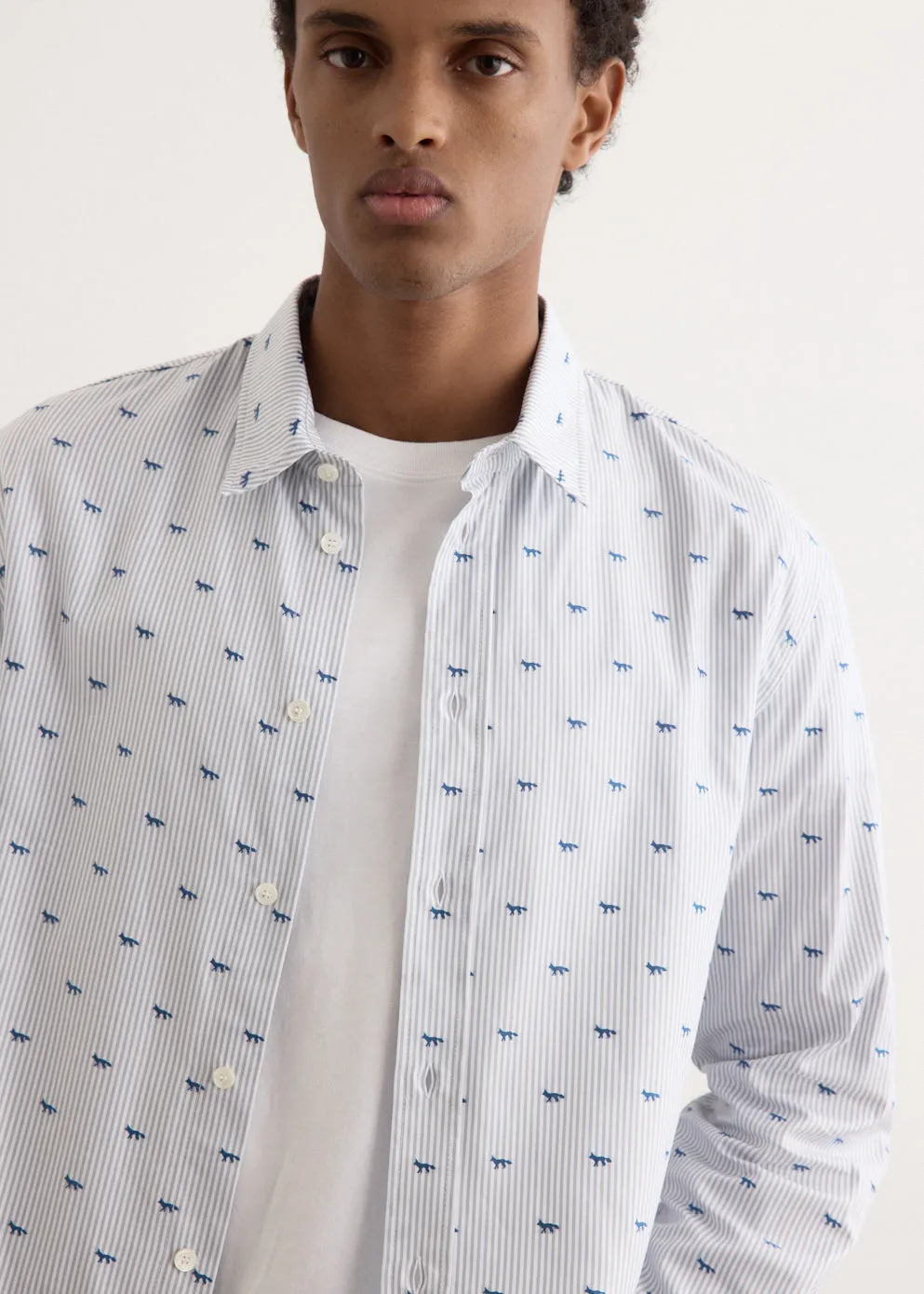Profile Fox Casual Striped Shirt
