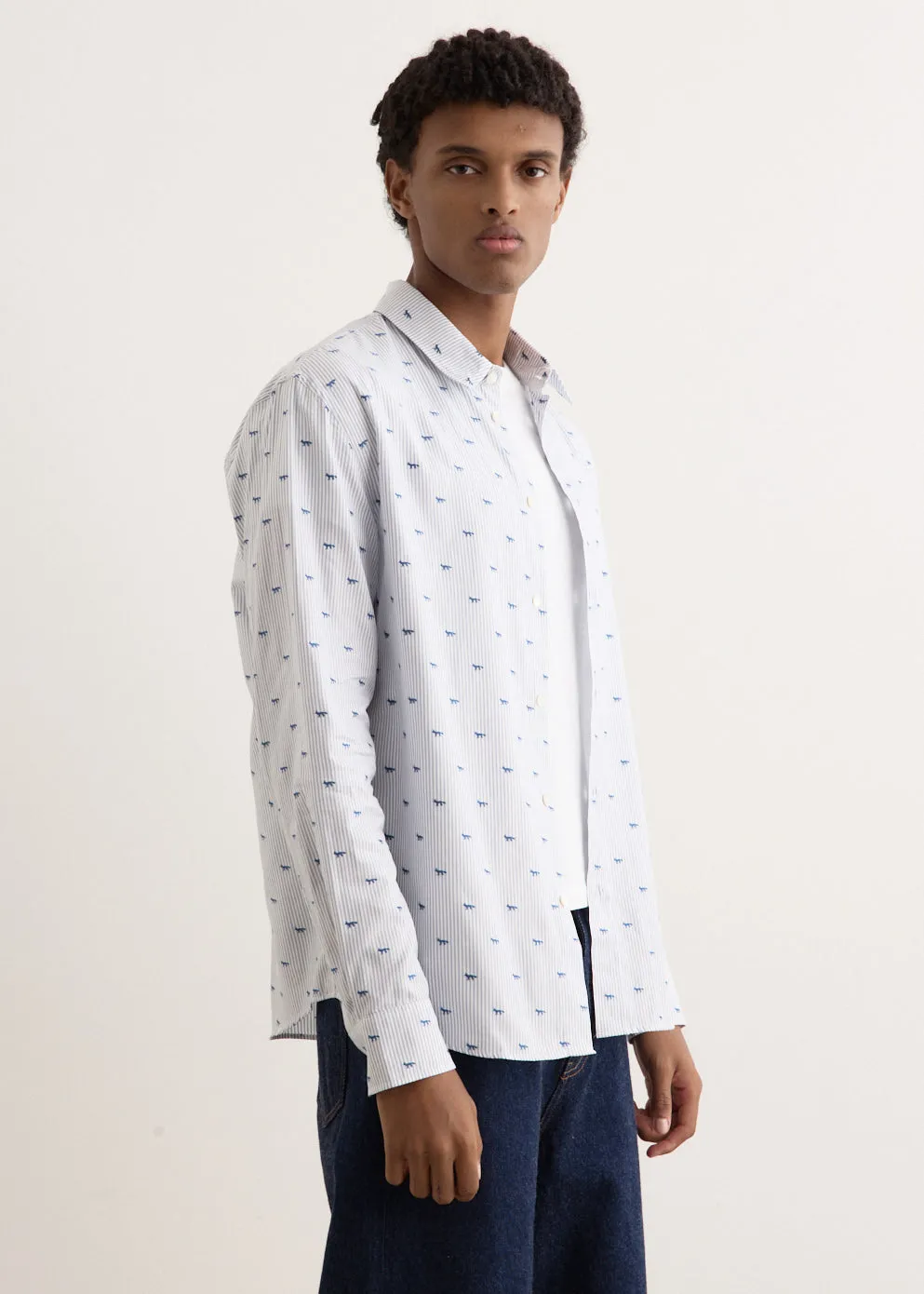 Profile Fox Casual Striped Shirt