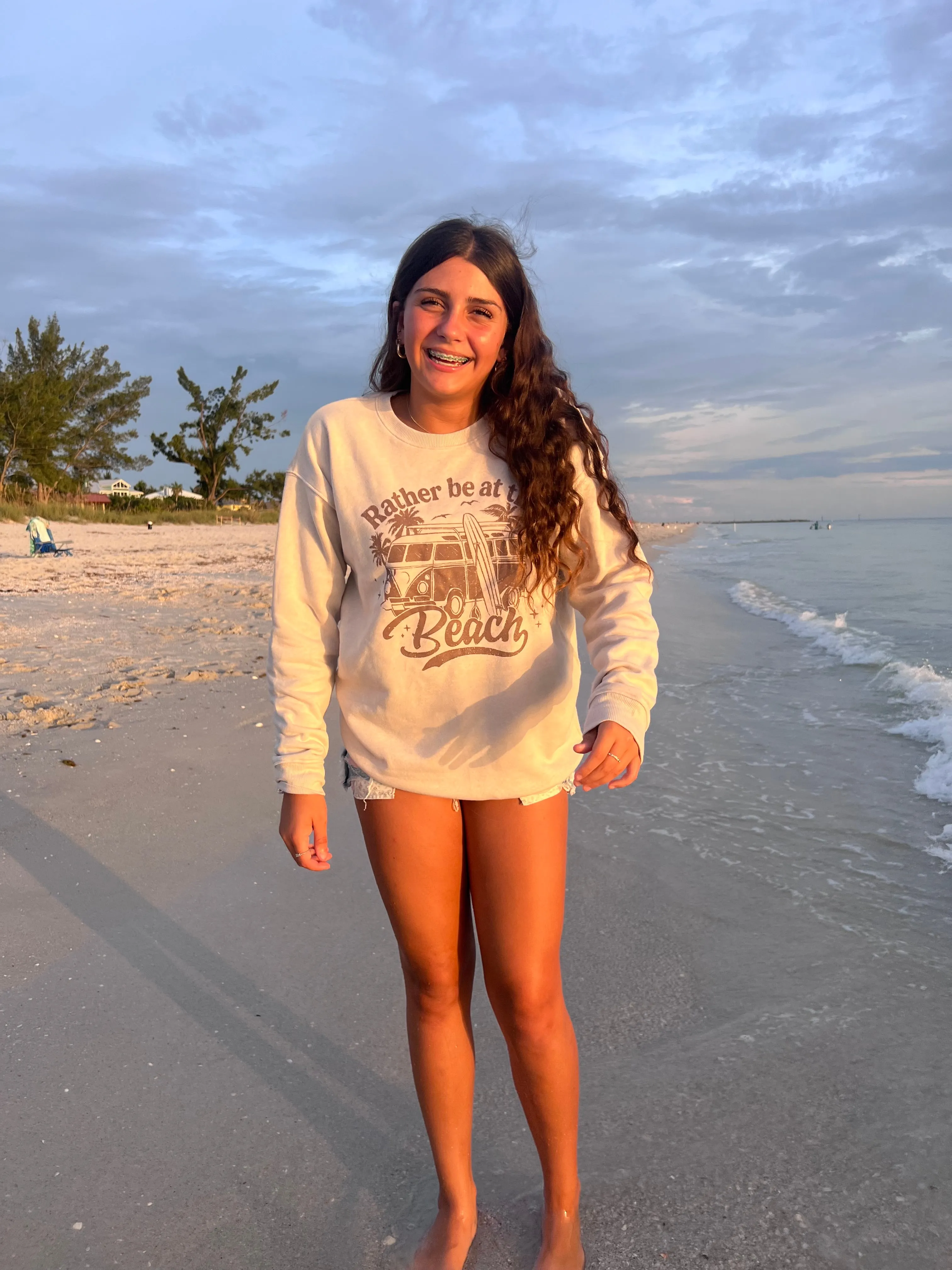RATHER BE AT THE BEACH CREWNECK