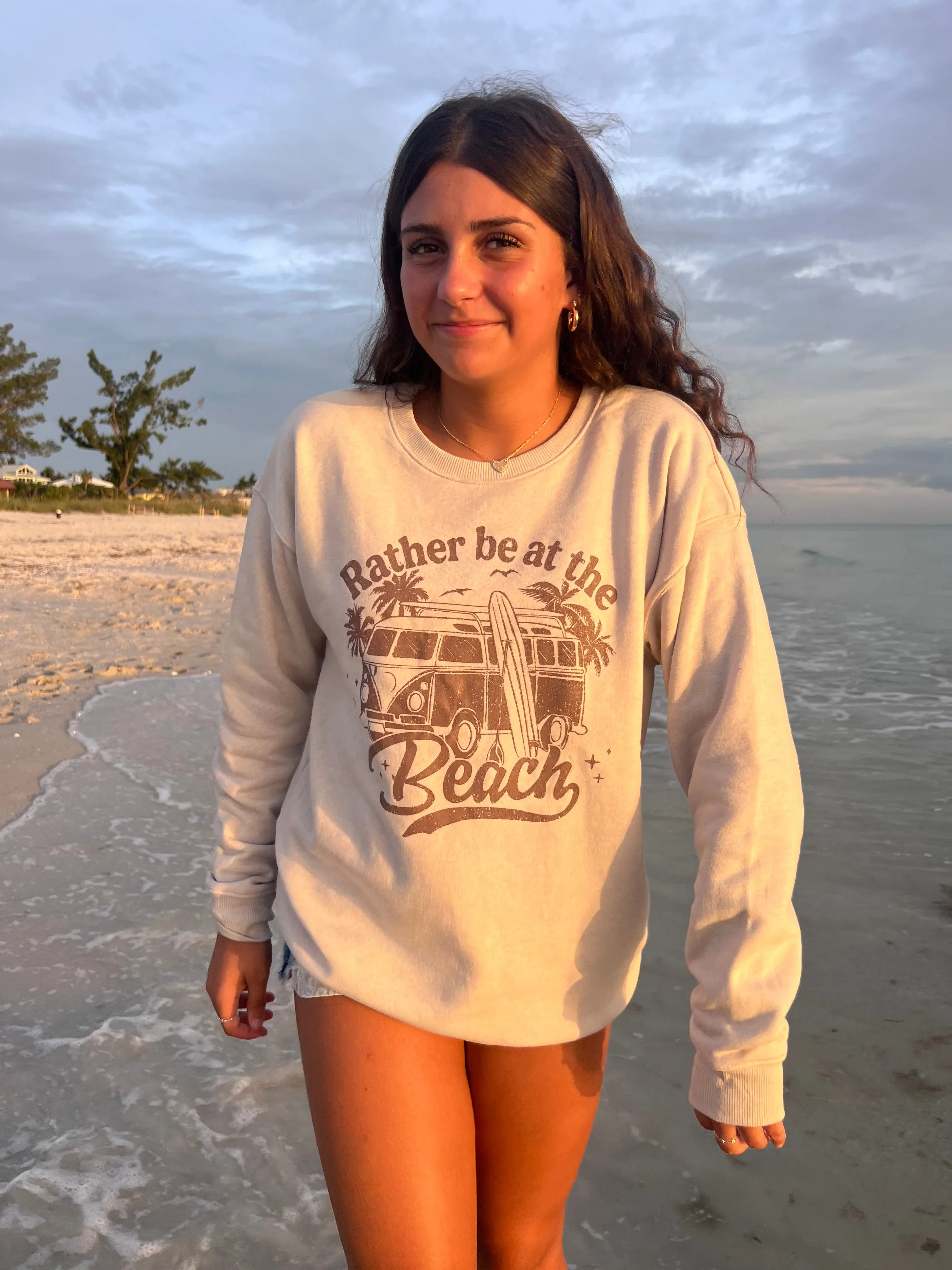 RATHER BE AT THE BEACH CREWNECK
