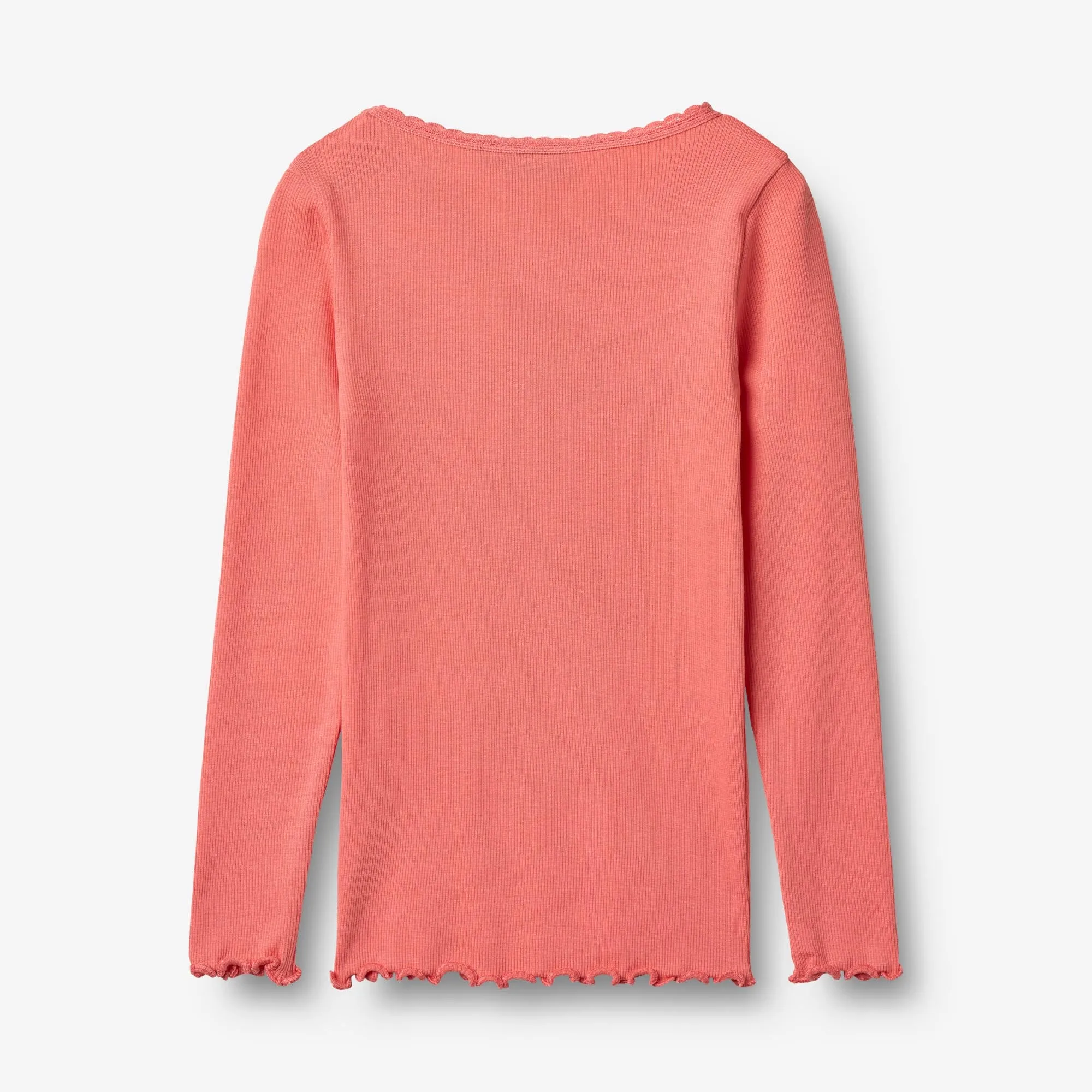 Rib T-shirt L/S Reese - light coral