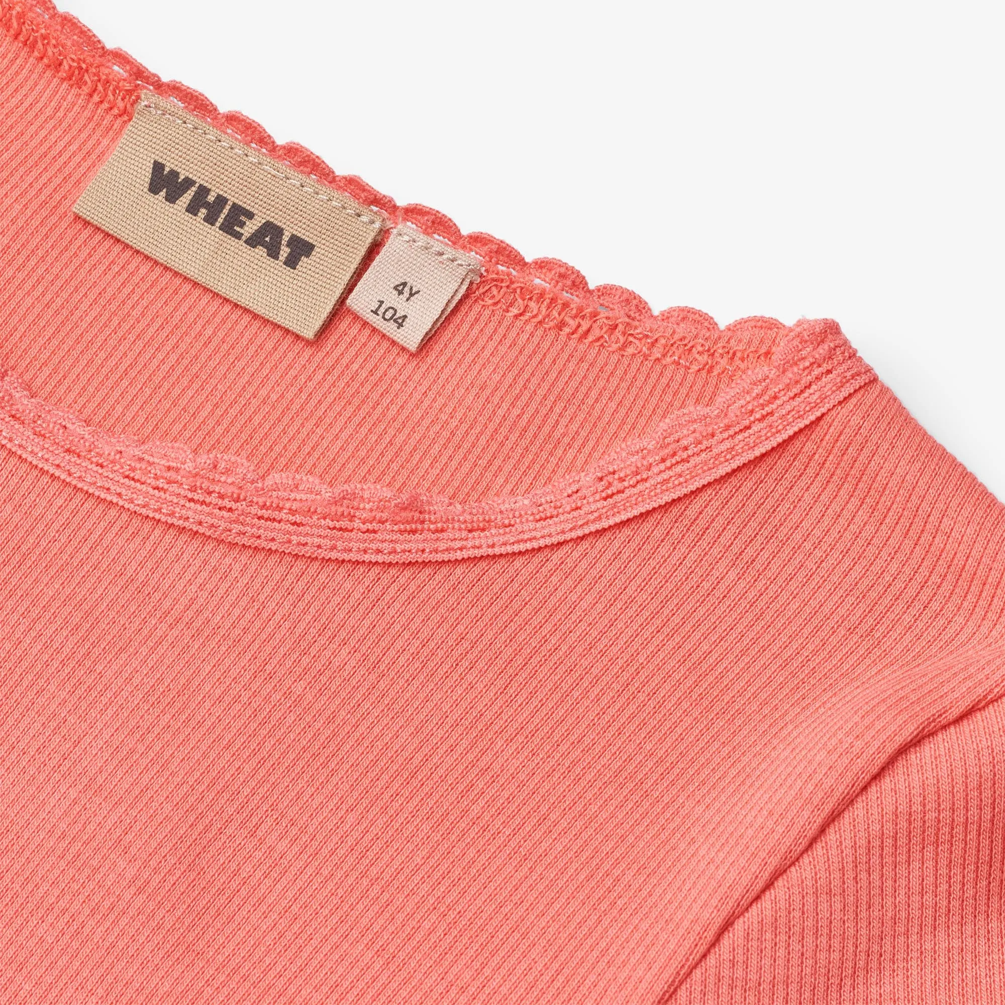 Rib T-shirt L/S Reese - light coral