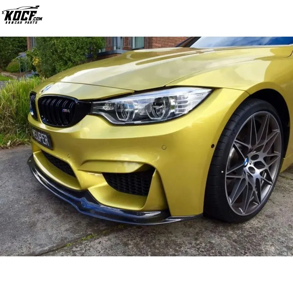 SABON M3 F80 M4 F82 VOR style Carbon Fiber Front Bumper Lip Spoiler For BMW F80 F82 F83 M3 M4