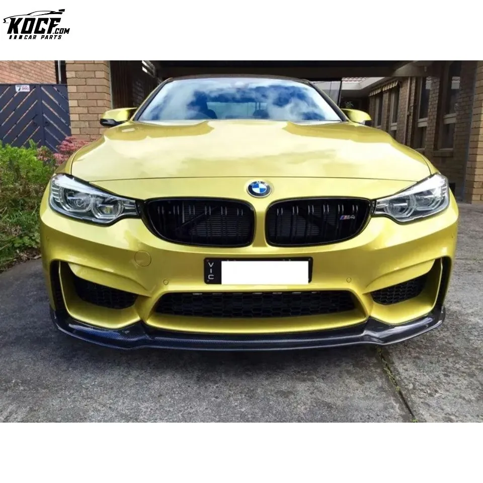 SABON M3 F80 M4 F82 VOR style Carbon Fiber Front Bumper Lip Spoiler For BMW F80 F82 F83 M3 M4