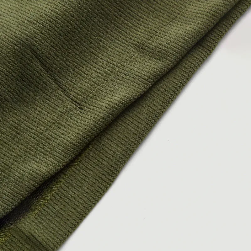 Solid Belted Pleated Skirt
