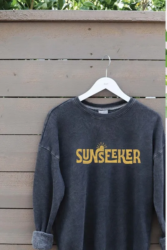 SUNSEEKER Mineral Washed Graphic Sweatshirt
