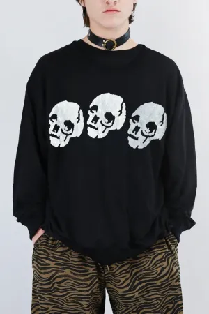 Tri-Skull Relaxed Fit Sweatshirt