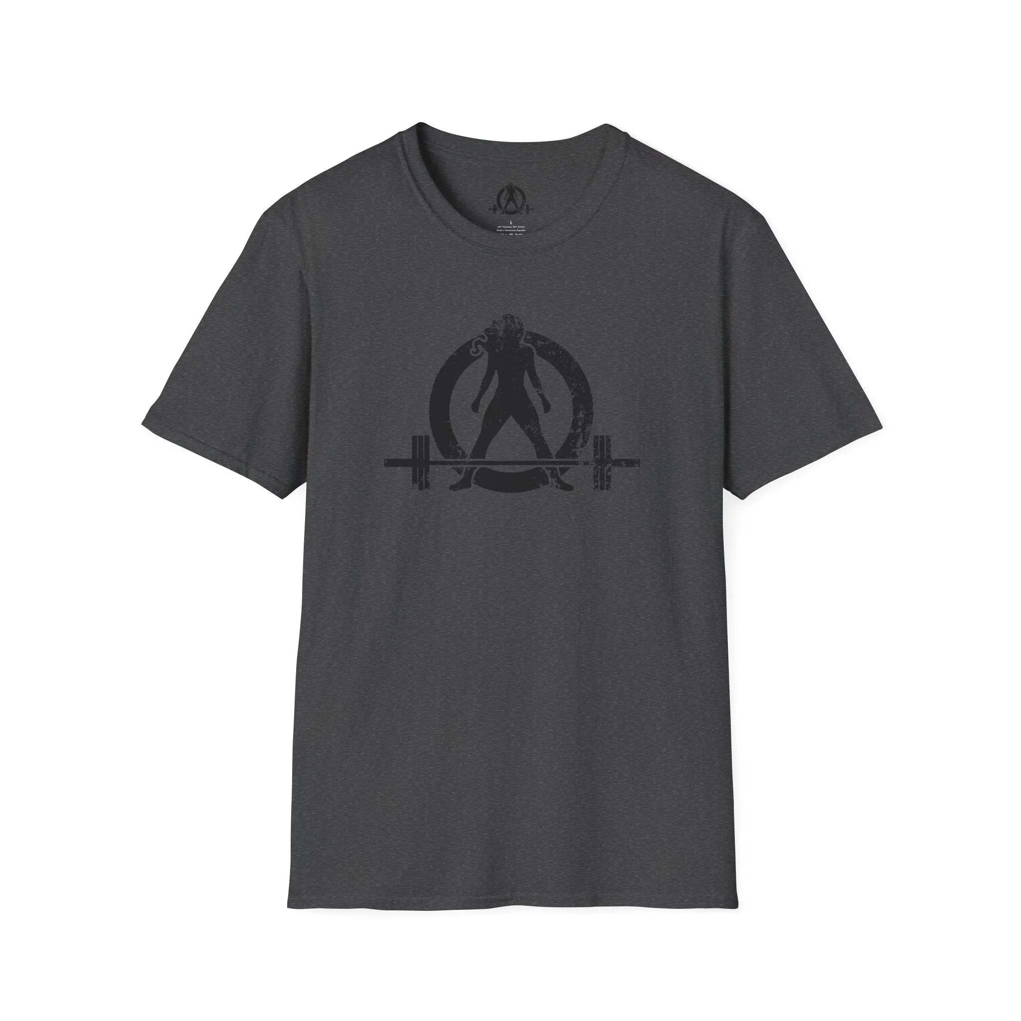 Unisex Softstyle T-Shirt - Black Distressed Logo - Plain Back (BEST SELLER)