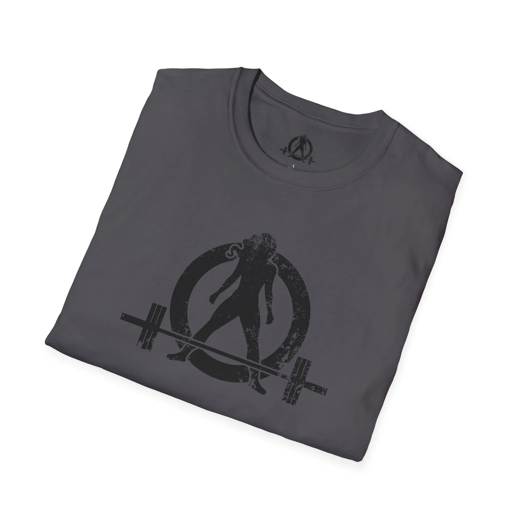Unisex Softstyle T-Shirt - Black Distressed Logo - Plain Back (BEST SELLER)