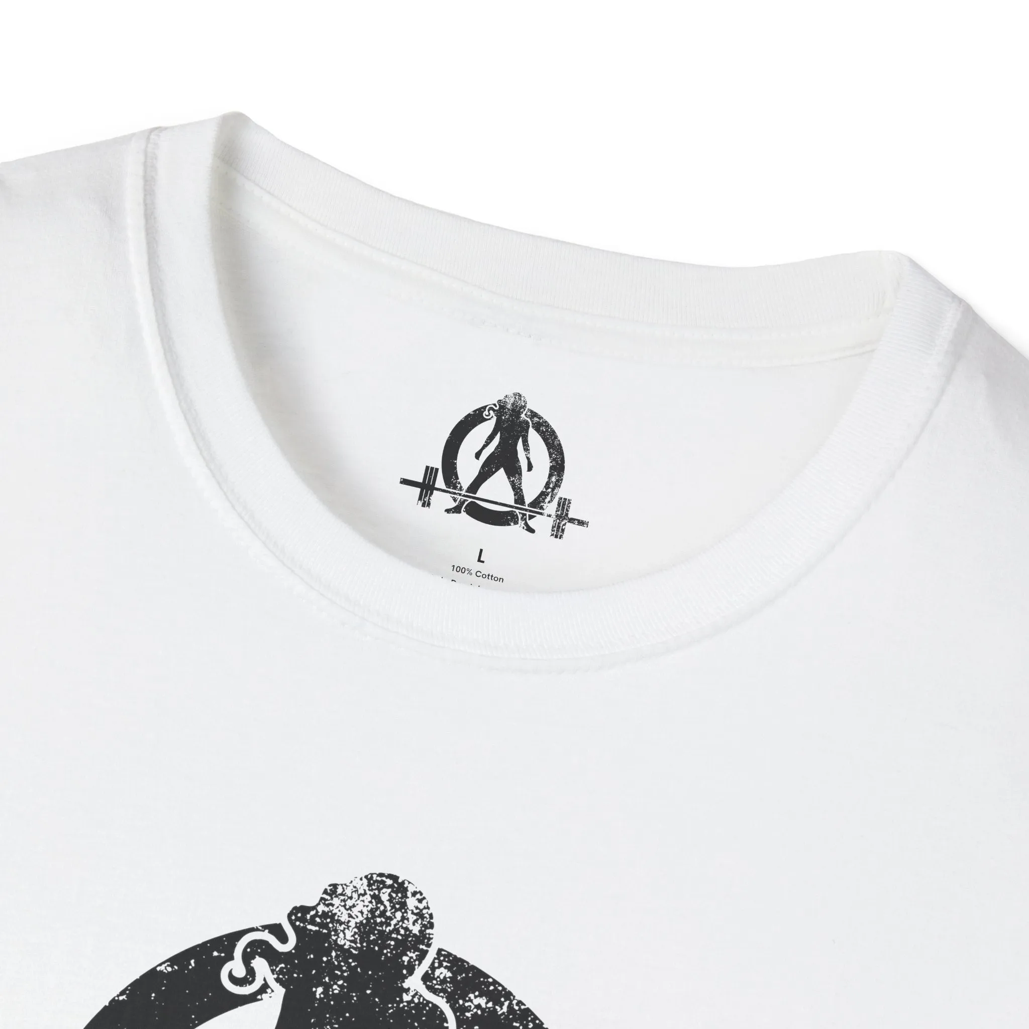 Unisex Softstyle T-Shirt - Black Distressed Logo - Plain Back (BEST SELLER)