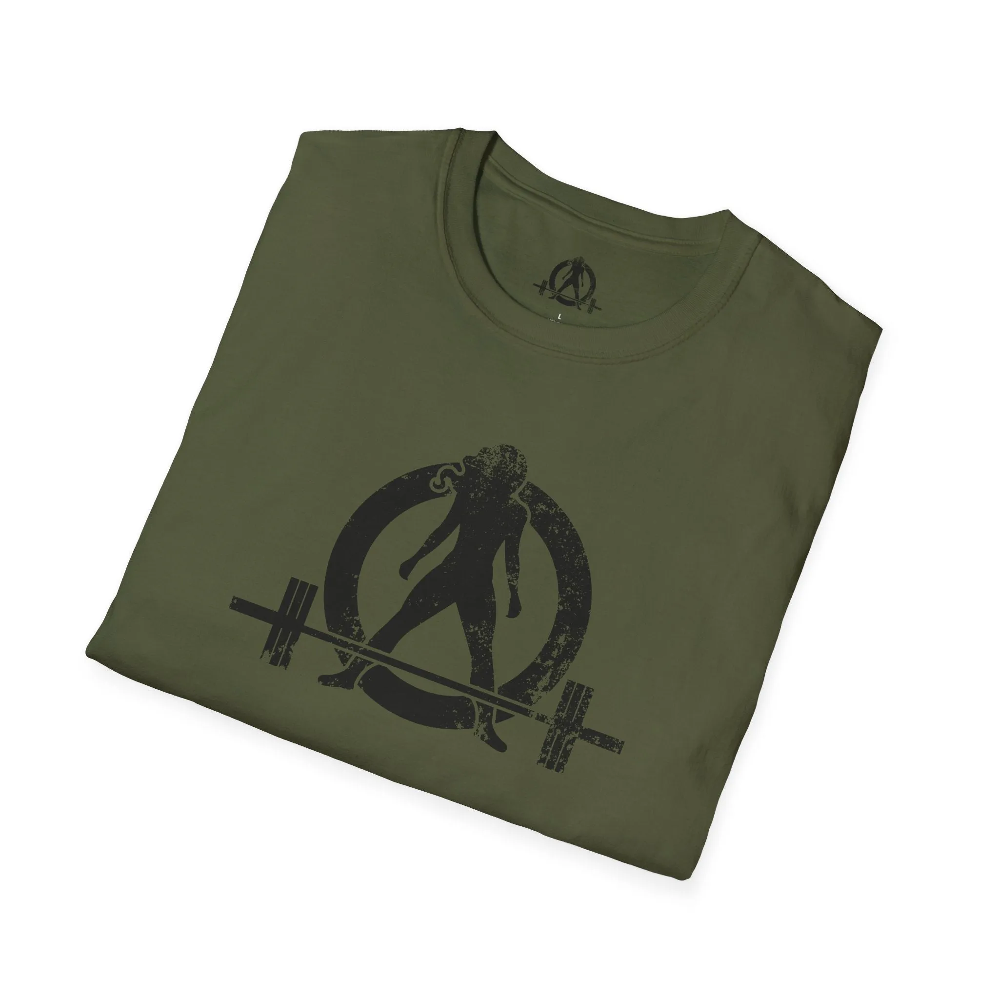 Unisex Softstyle T-Shirt - Black Distressed Logo - Plain Back (BEST SELLER)