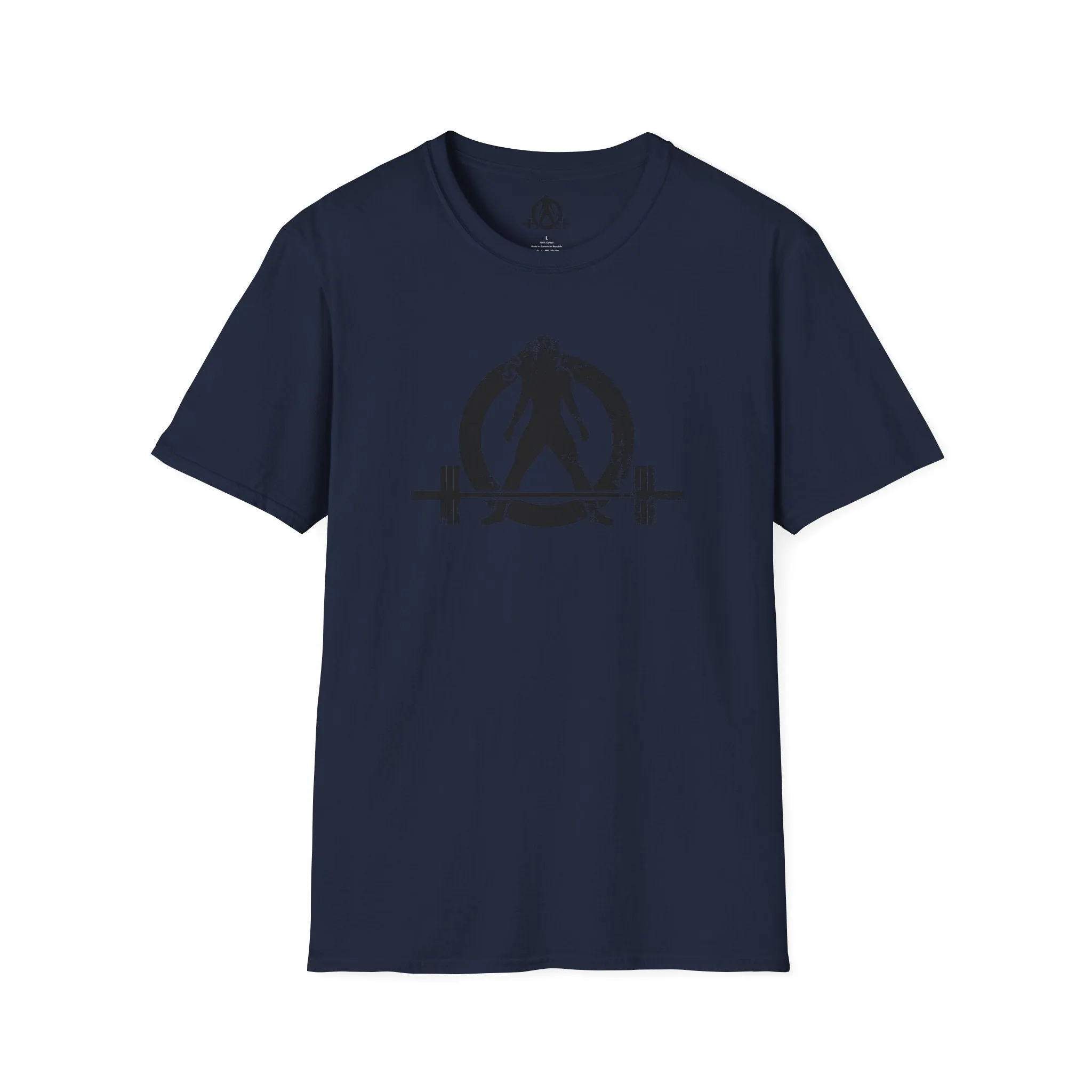 Unisex Softstyle T-Shirt - Black Distressed Logo - Plain Back (BEST SELLER)