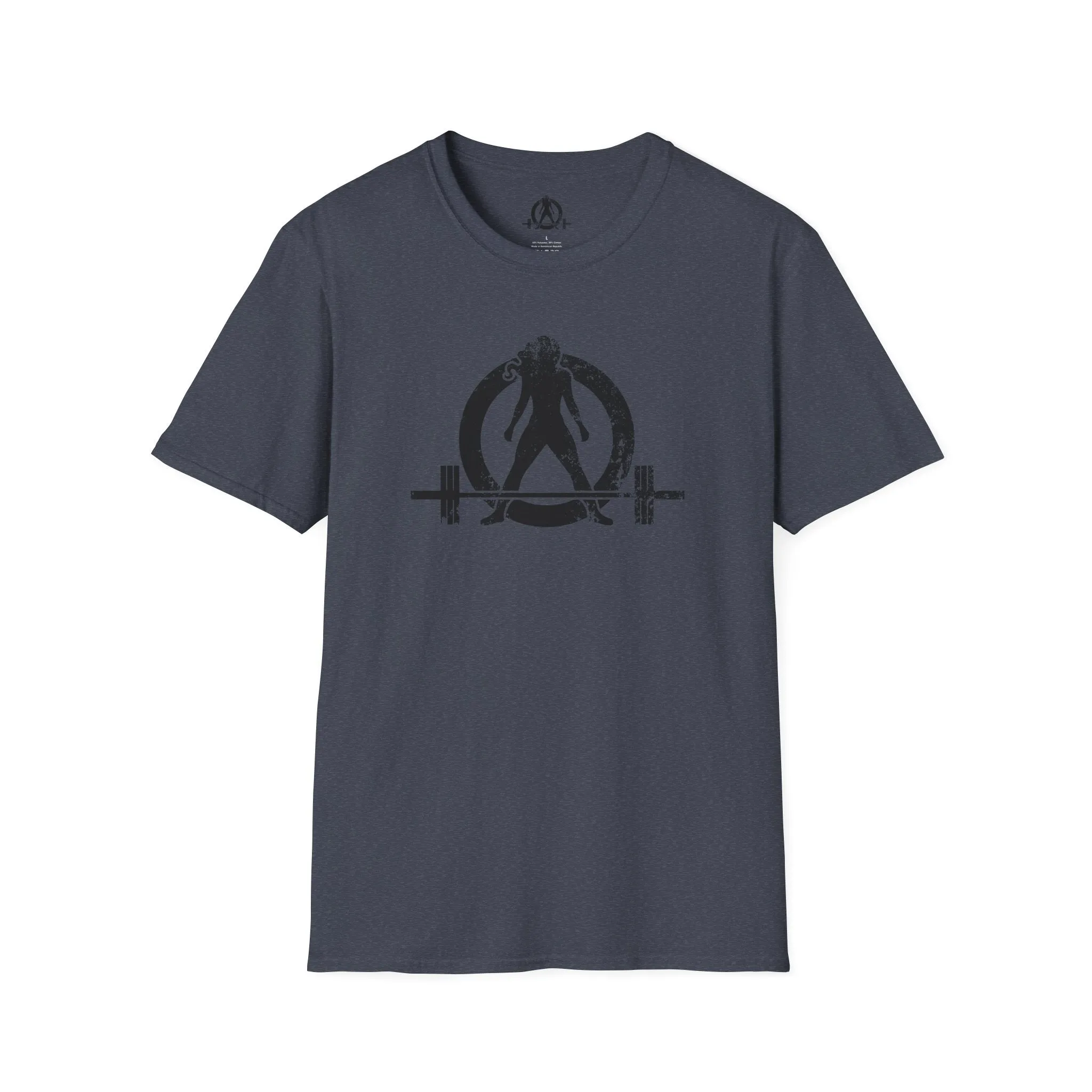 Unisex Softstyle T-Shirt - Black Distressed Logo - Plain Back (BEST SELLER)