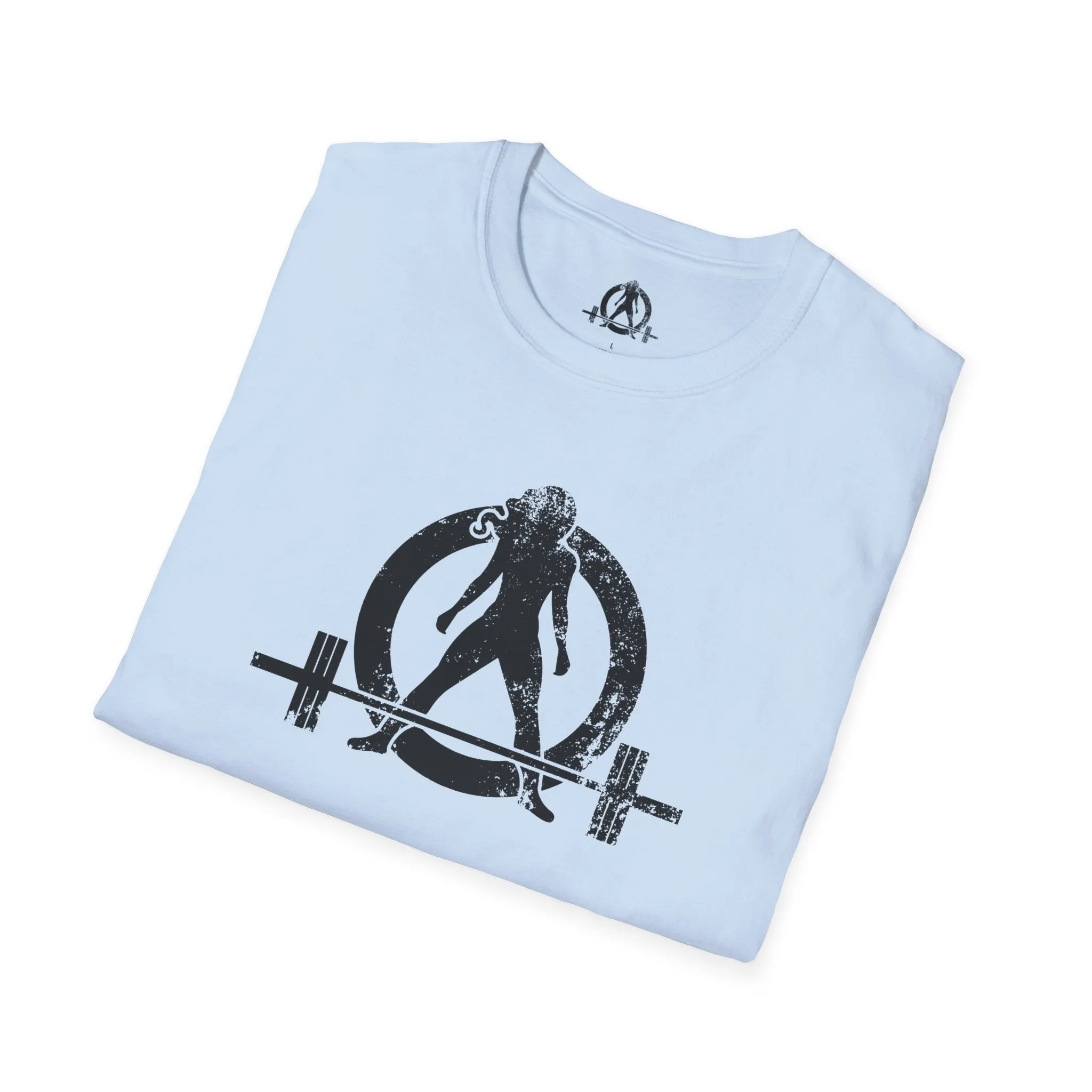 Unisex Softstyle T-Shirt - Black Distressed Logo - Plain Back (BEST SELLER)