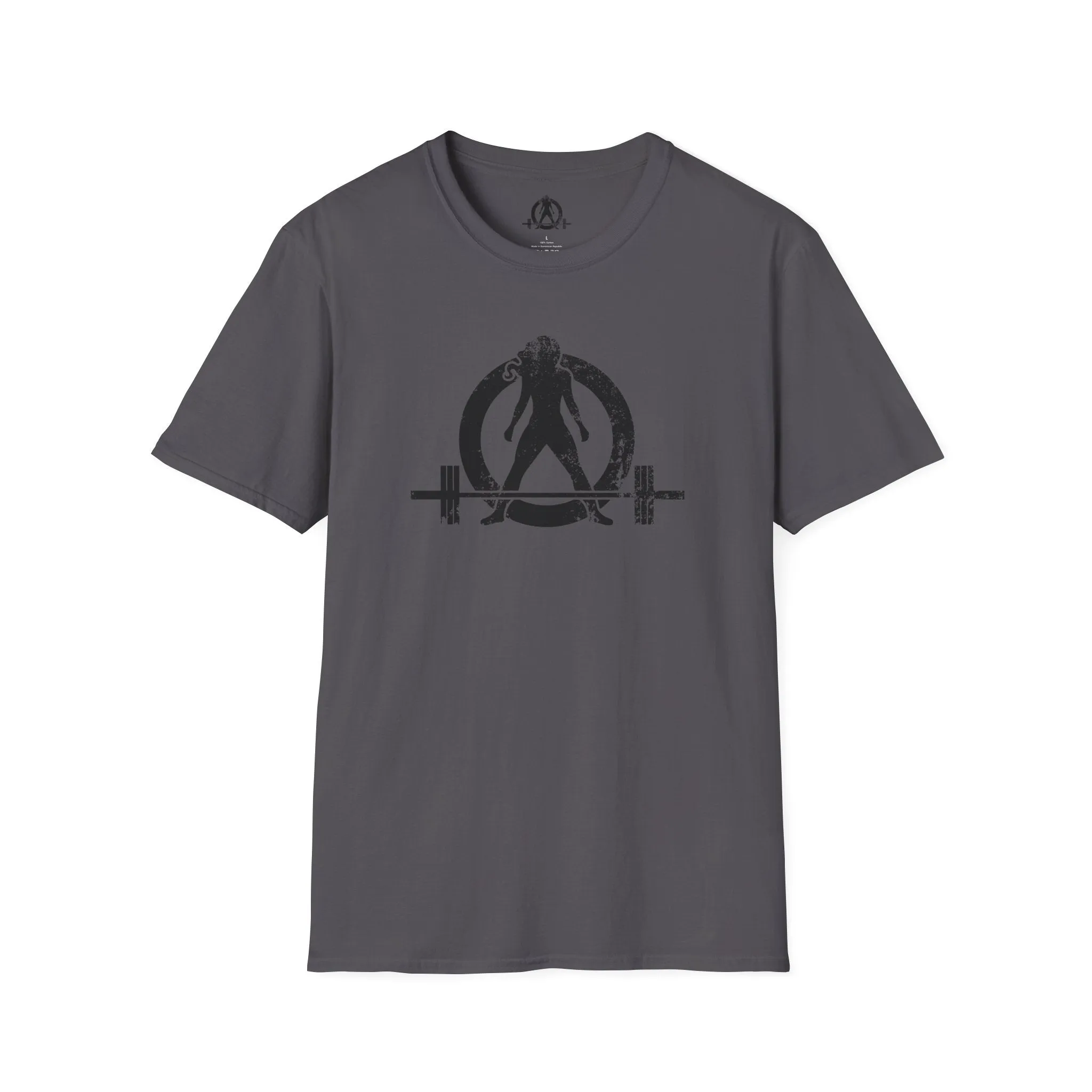 Unisex Softstyle T-Shirt - Black Distressed Logo - Plain Back (BEST SELLER)