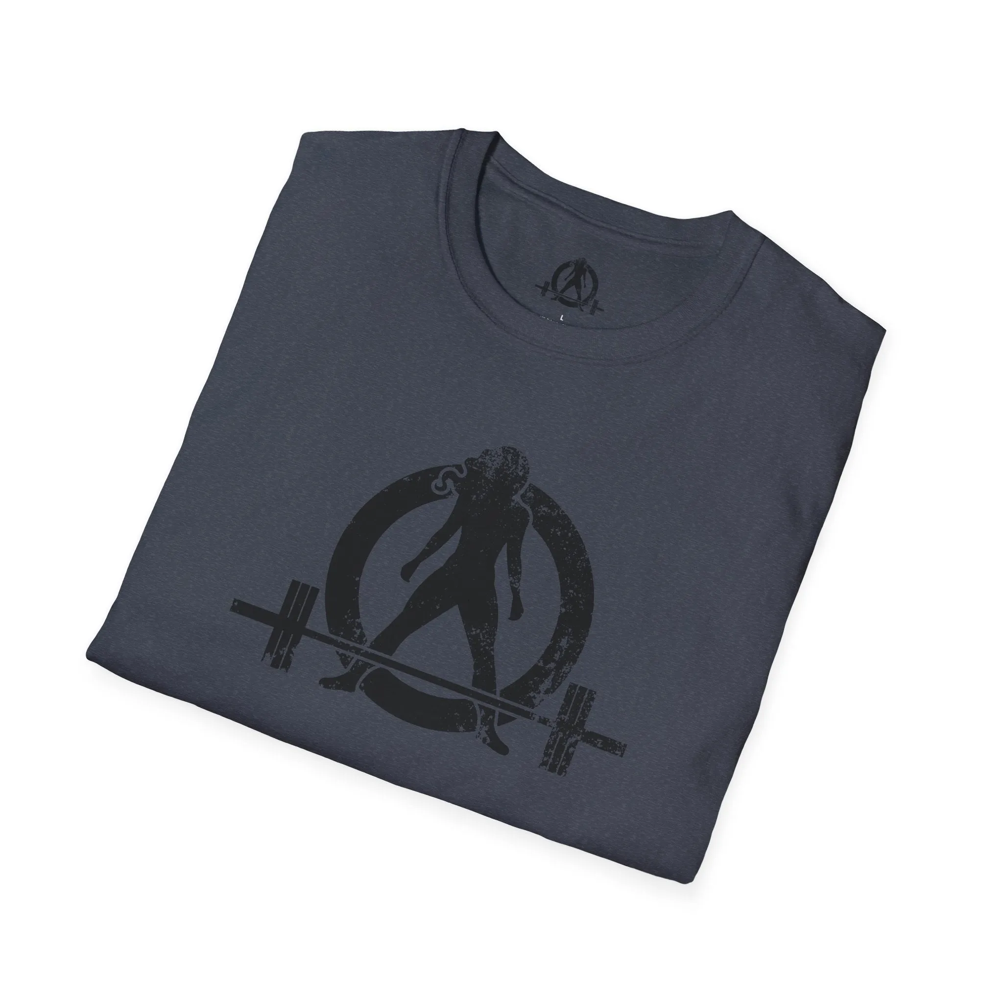 Unisex Softstyle T-Shirt - Black Distressed Logo - Plain Back (BEST SELLER)