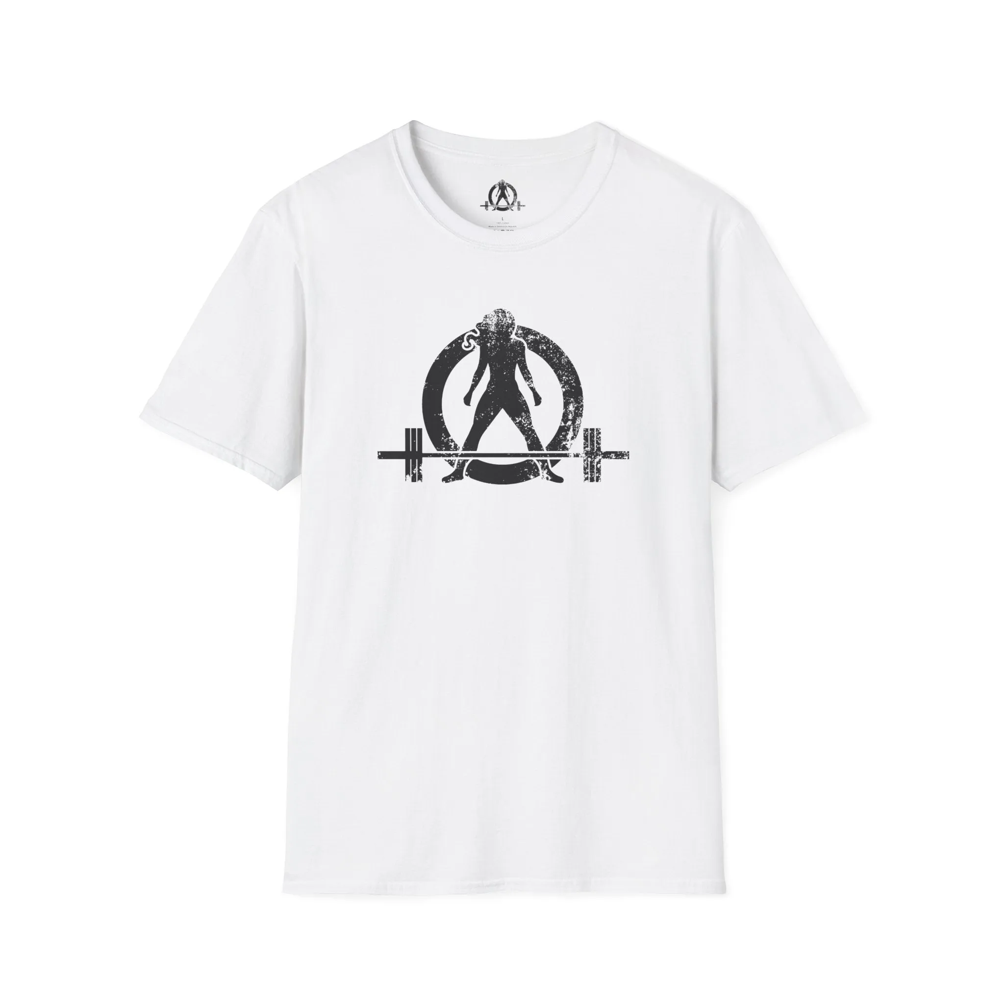 Unisex Softstyle T-Shirt - Black Distressed Logo - Plain Back (BEST SELLER)