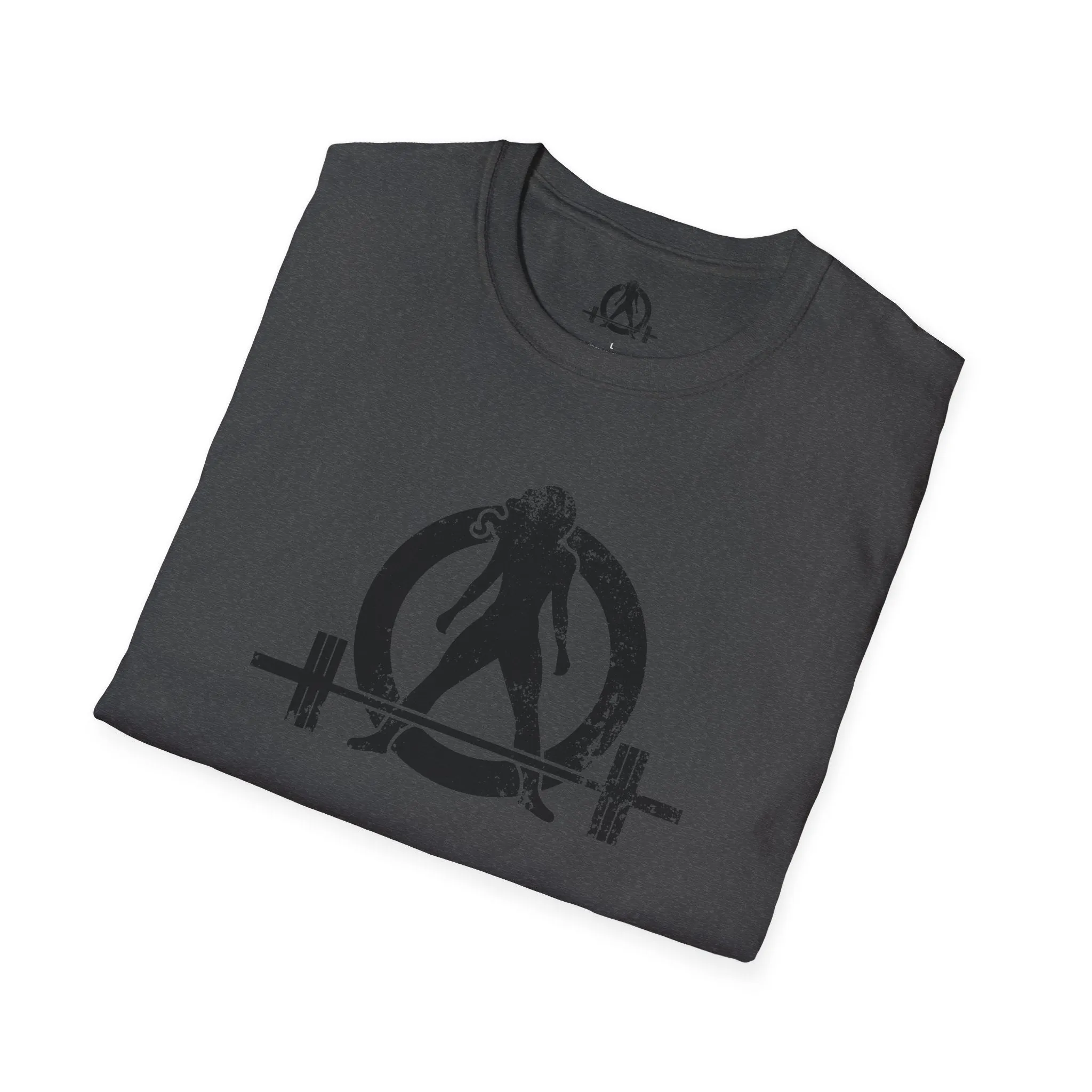 Unisex Softstyle T-Shirt - Black Distressed Logo - Plain Back (BEST SELLER)