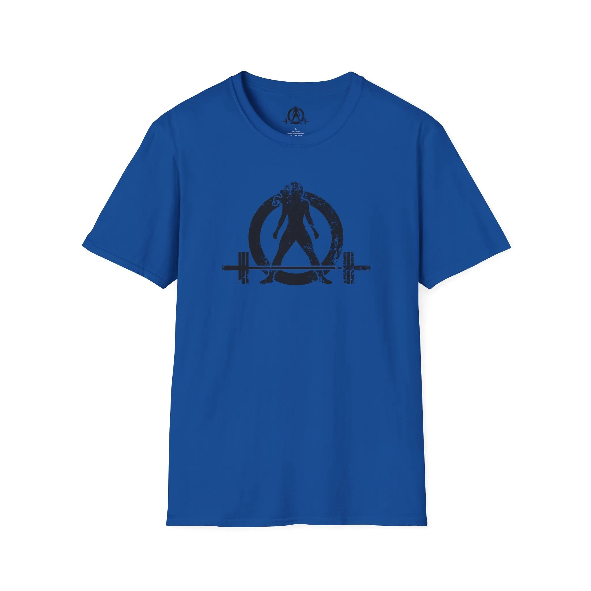 Unisex Softstyle T-Shirt - Black Distressed Logo - Plain Back (BEST SELLER)