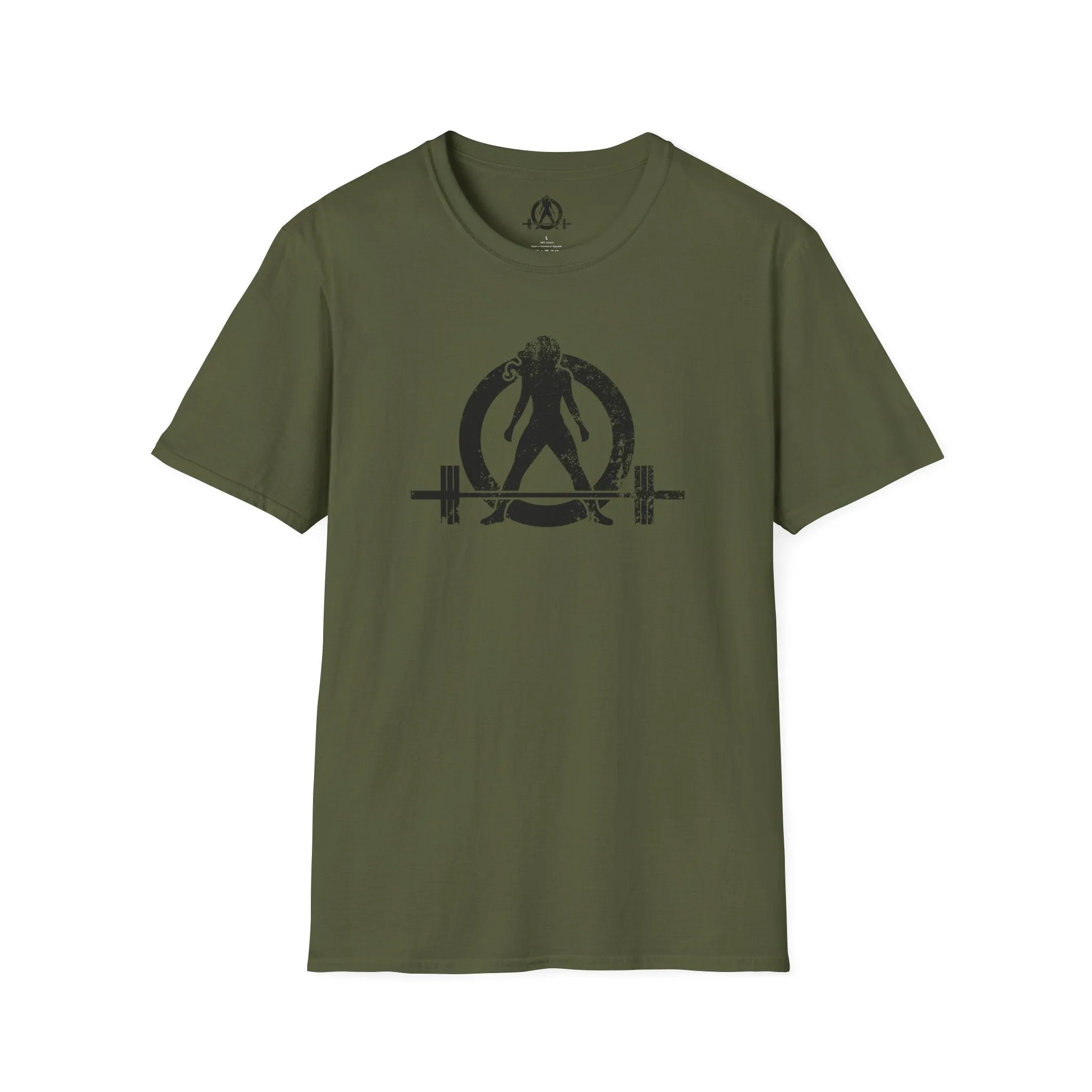 Unisex Softstyle T-Shirt - Black Distressed Logo - Plain Back (BEST SELLER)