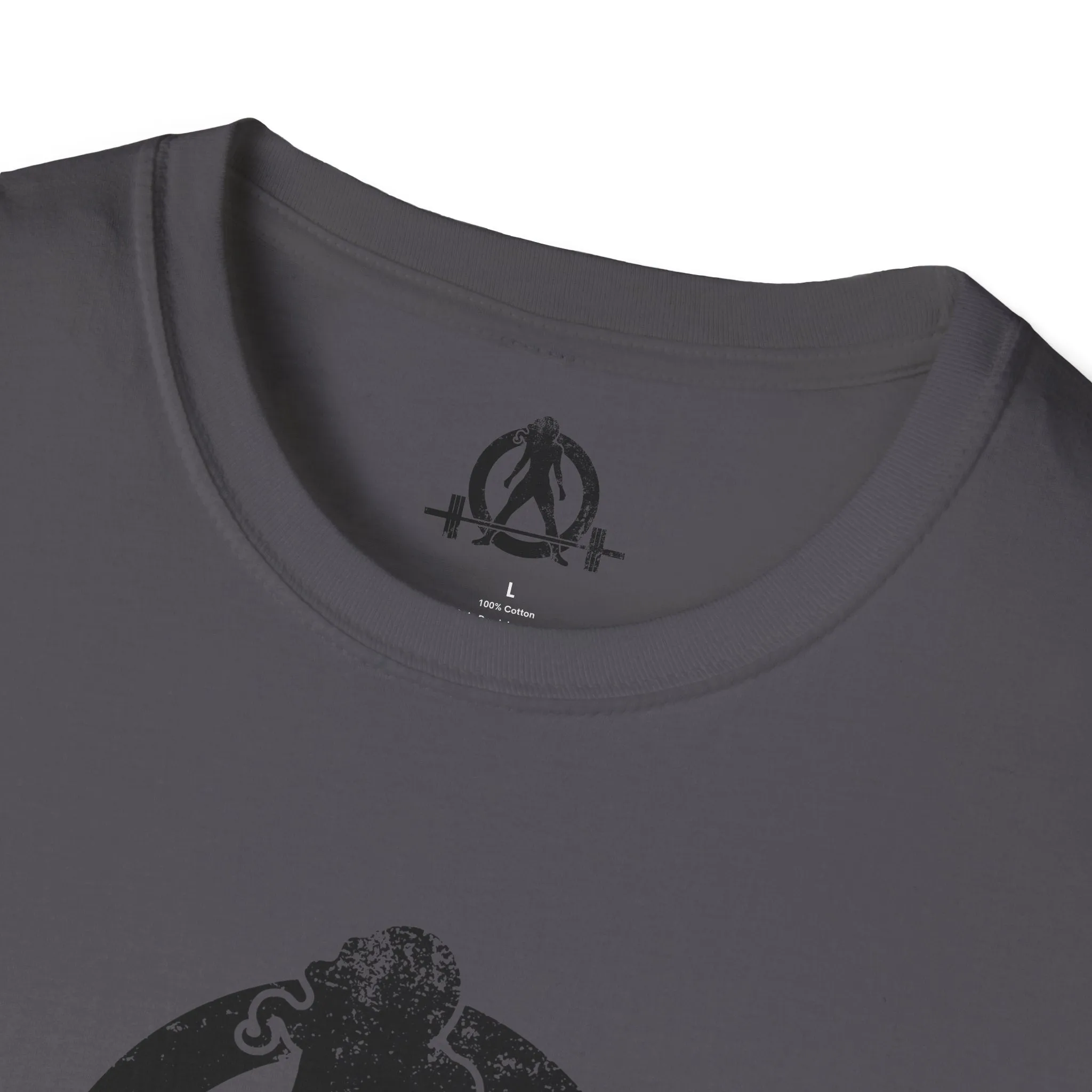 Unisex Softstyle T-Shirt - Black Distressed Logo - Plain Back (BEST SELLER)