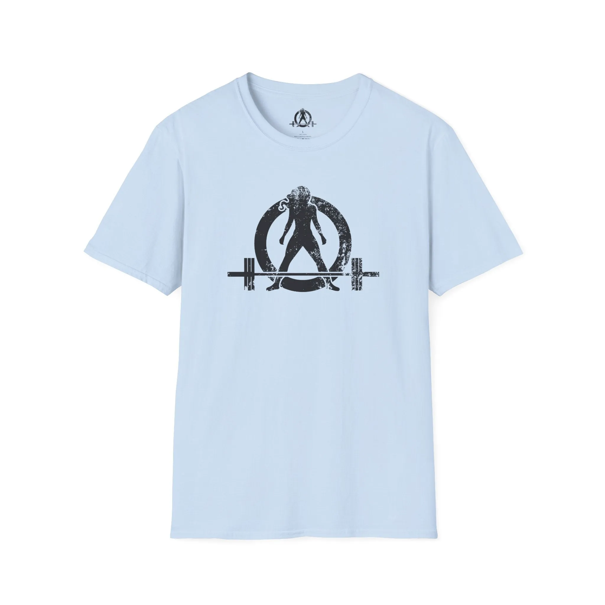 Unisex Softstyle T-Shirt - Black Distressed Logo - Plain Back (BEST SELLER)