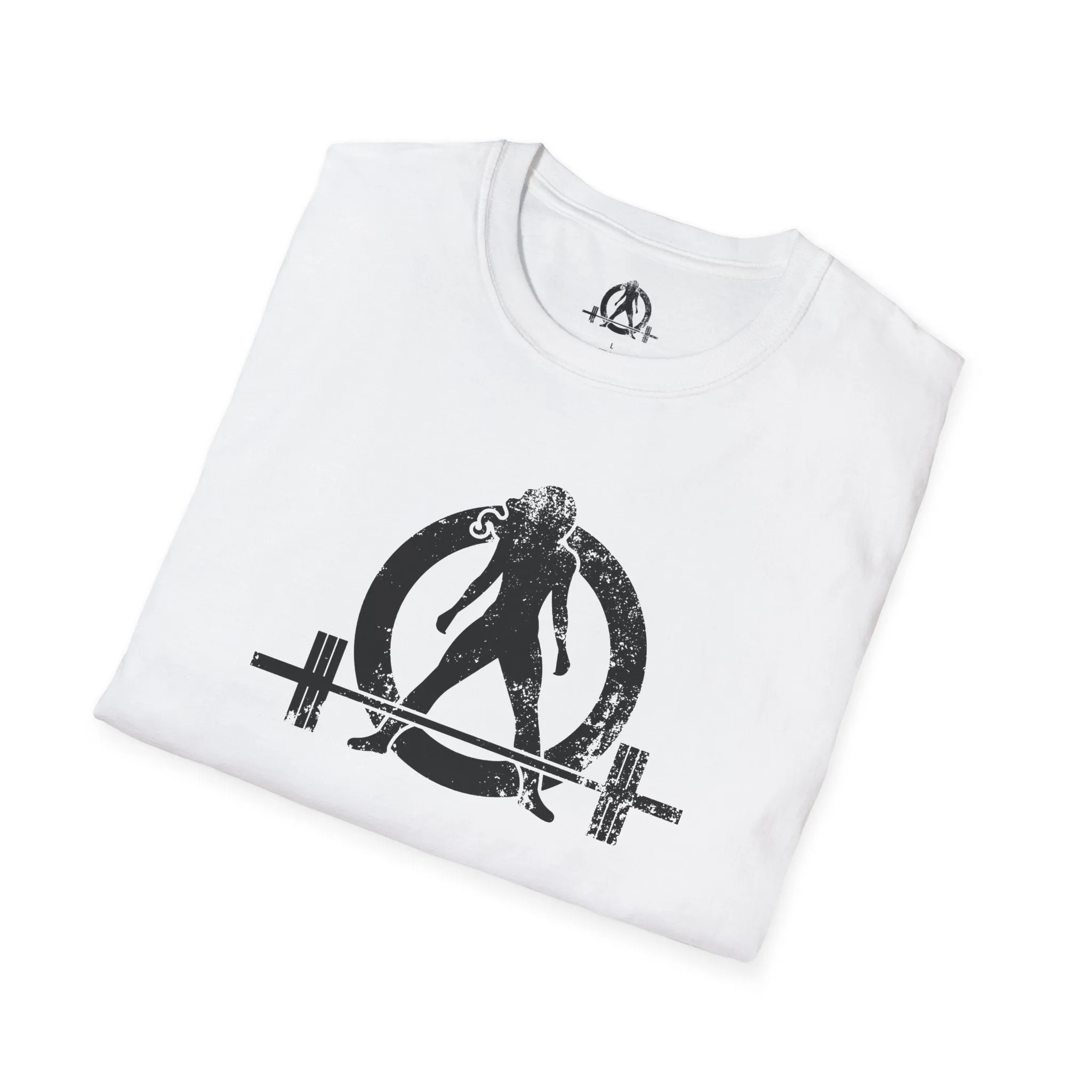 Unisex Softstyle T-Shirt - Black Distressed Logo - Plain Back (BEST SELLER)