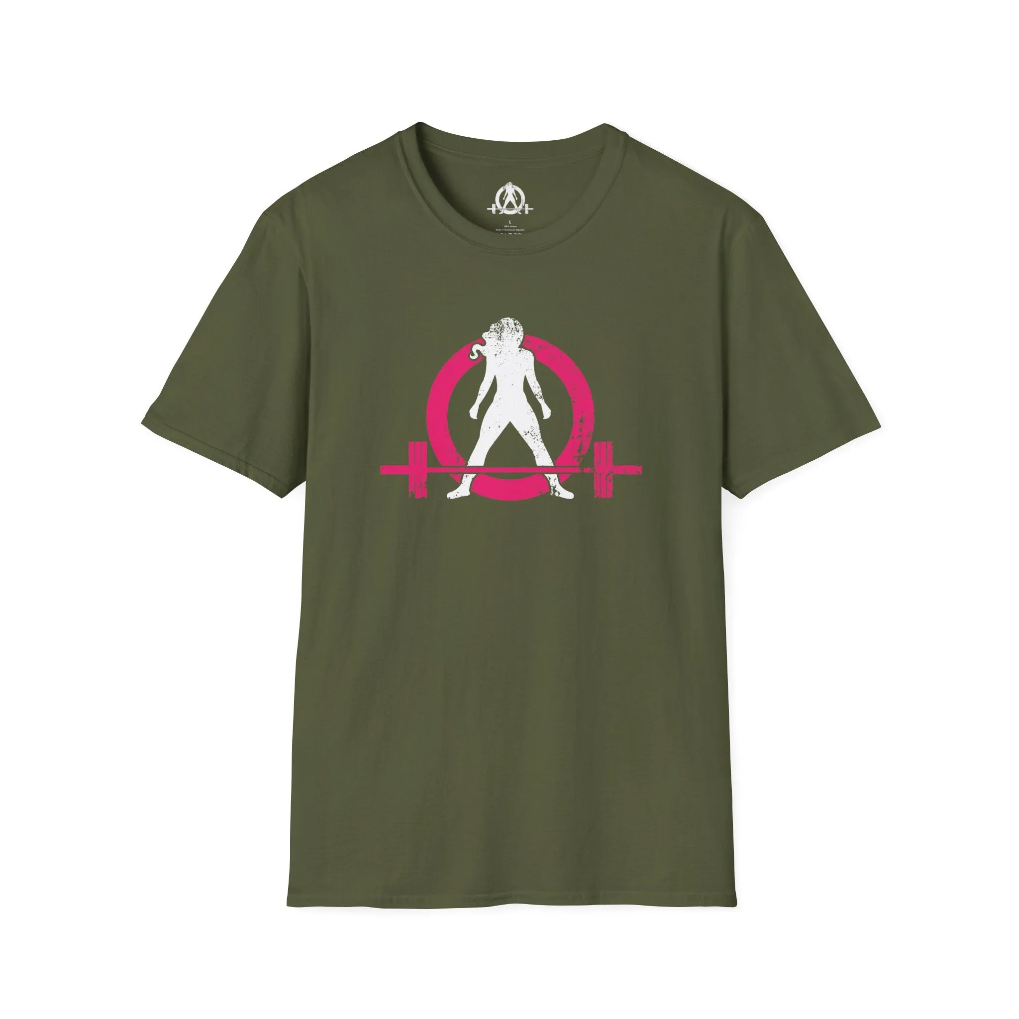 Unisex Softstyle T-Shirt - Color Distressed Logo - Plain Back