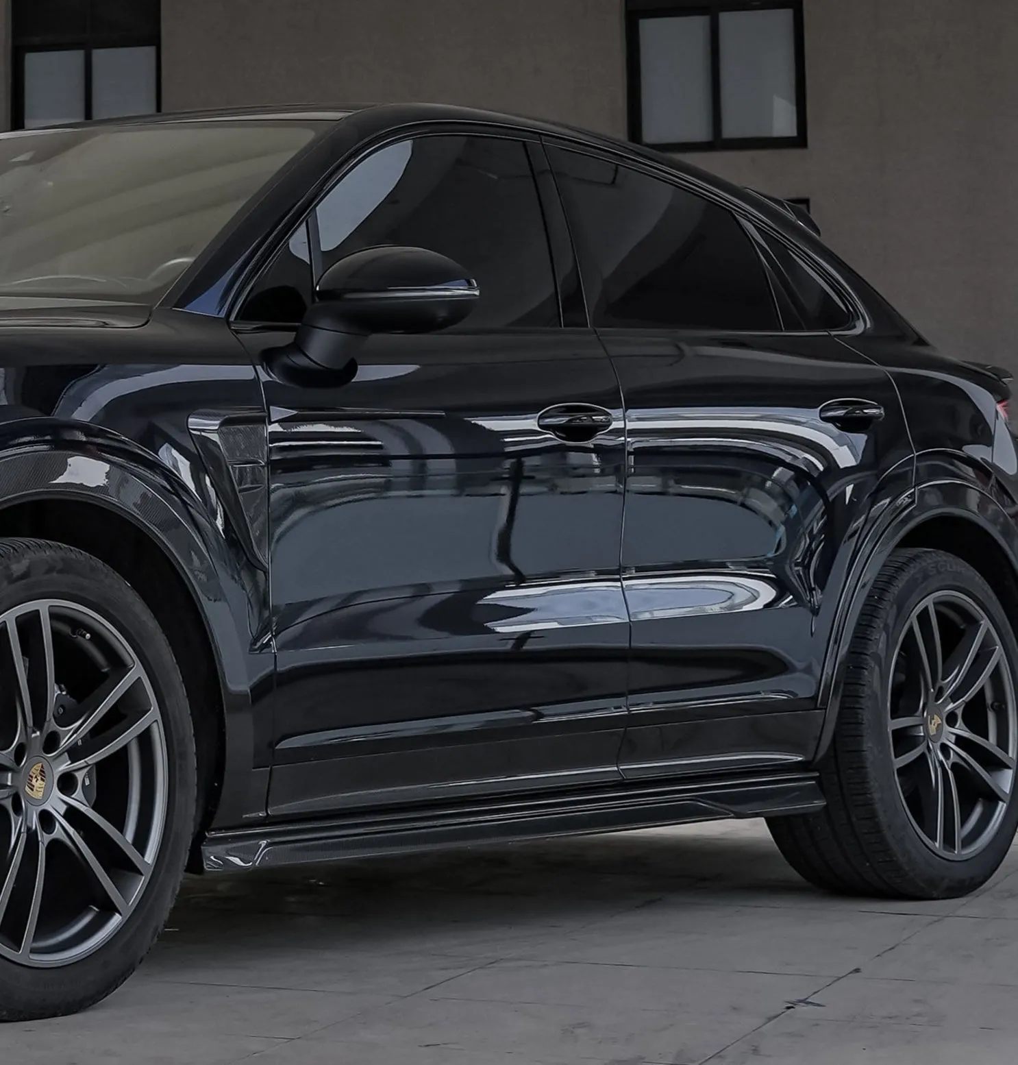 Ventus Veloce Side Skirts for Porsche Cayenne 9Y0 9Y0.1 9Y0.2 Coupe 9Y3 9Y3.1 9Y3.2 Turbo/E-Hybrid Carbon Fiber
